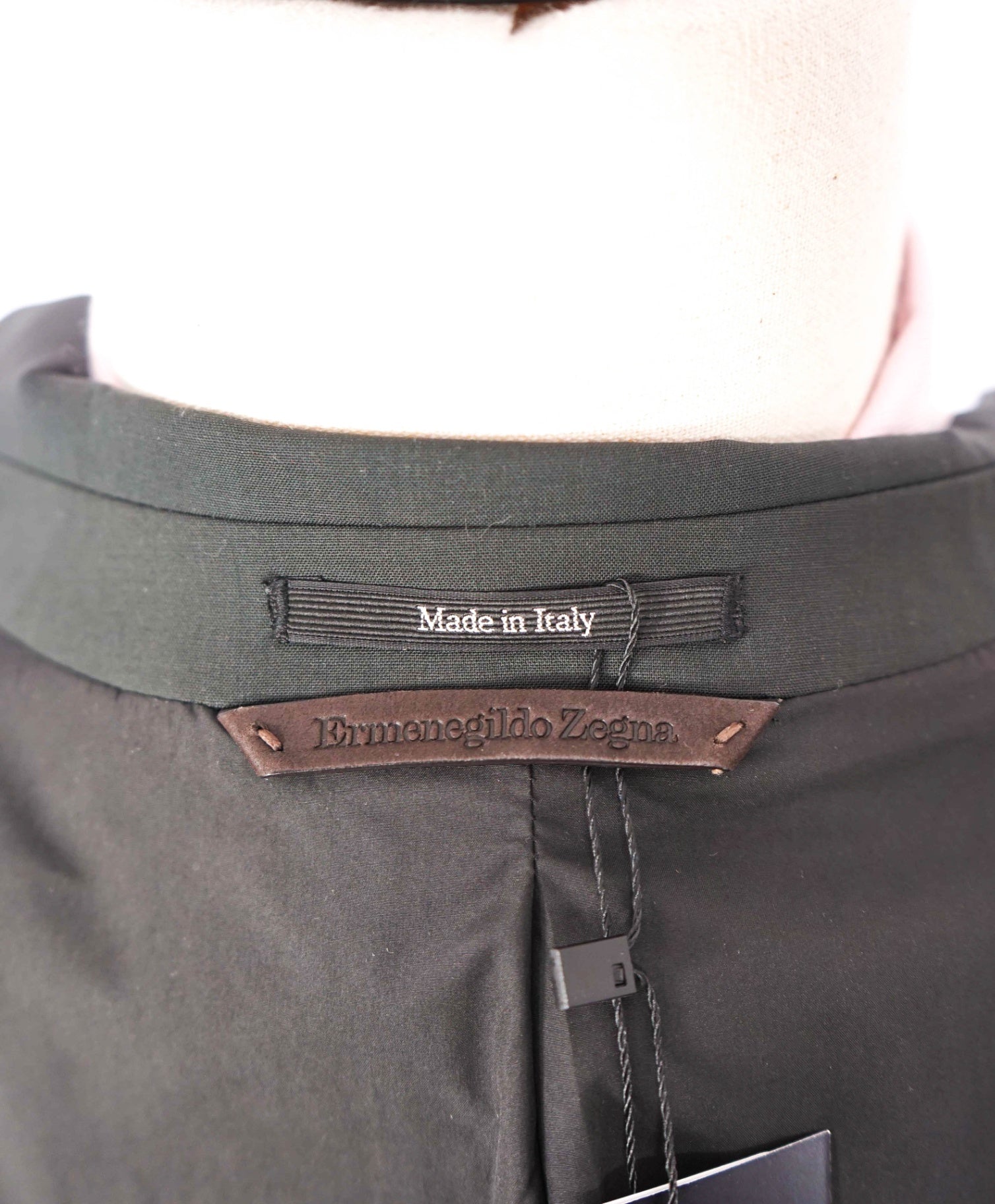 $4,950 ZEGNA - Woven Leather Pocket "ELEMENTS" Blazer Coat - 44R