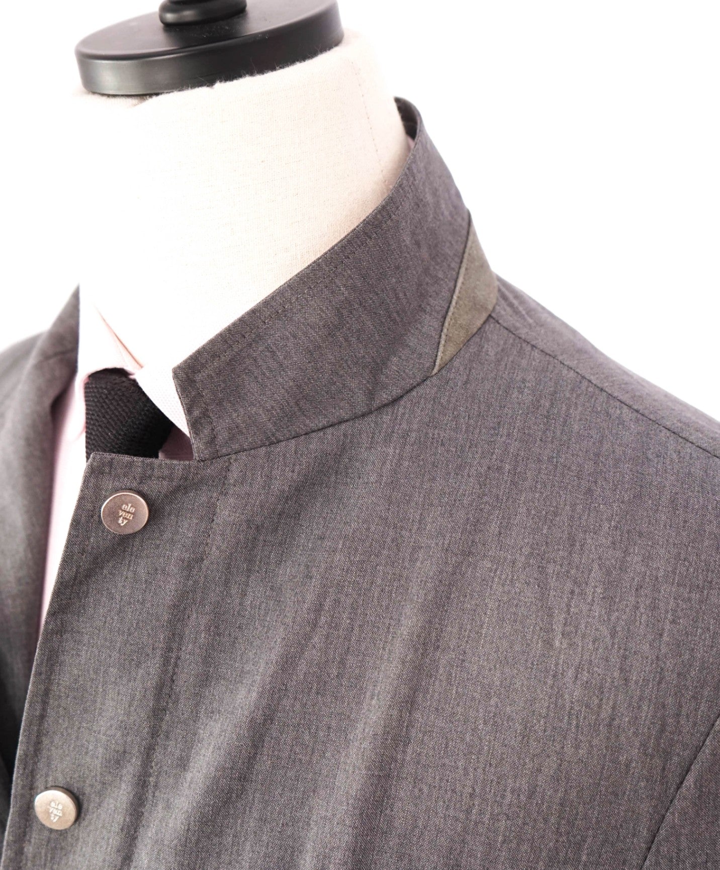 $1,995 ELEVENTY - "LORO PIANA" Solid Gray Wool Blazer/Jacket - L