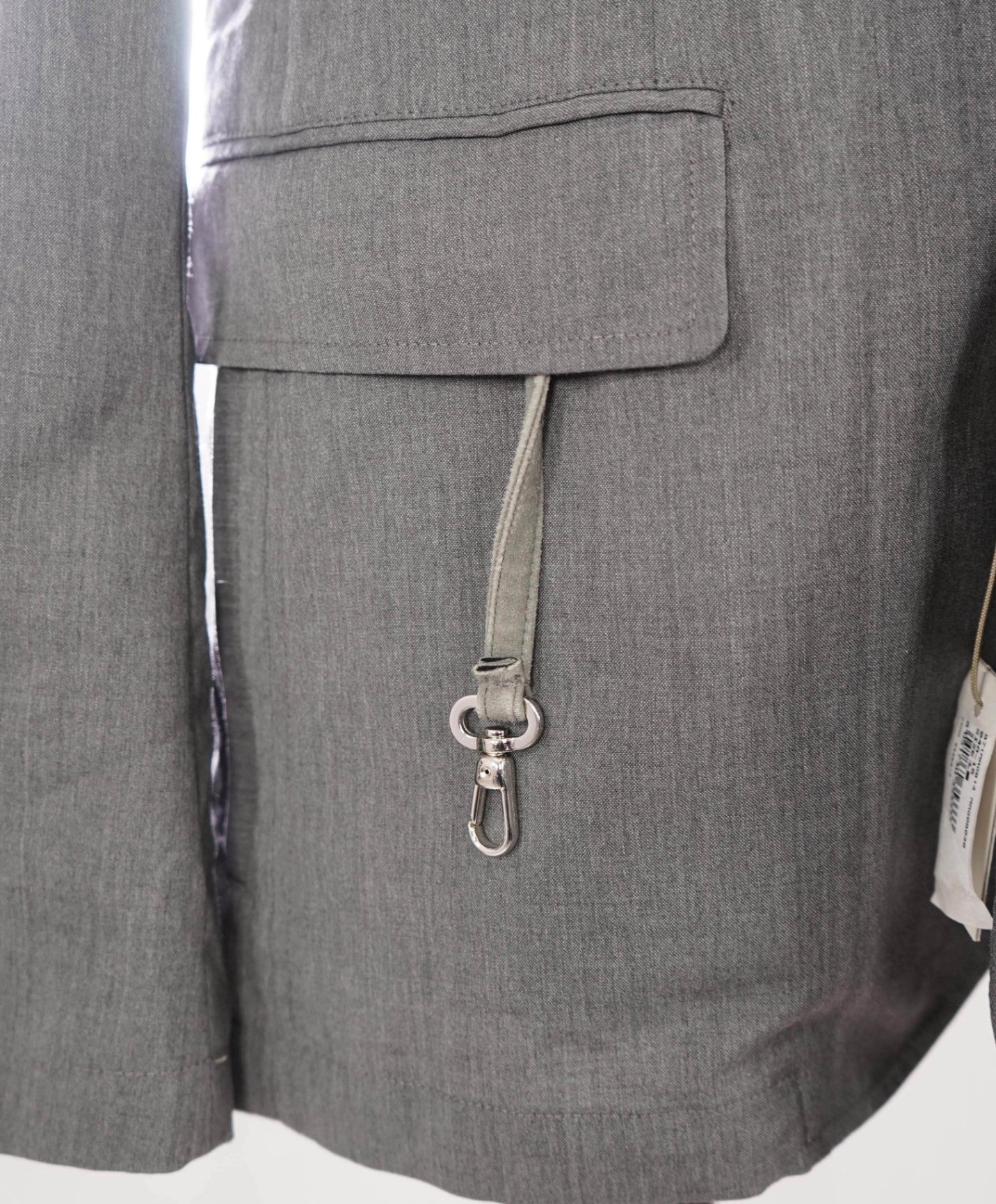 $1,995 ELEVENTY - "LORO PIANA" Solid Gray Wool Blazer/Jacket - L