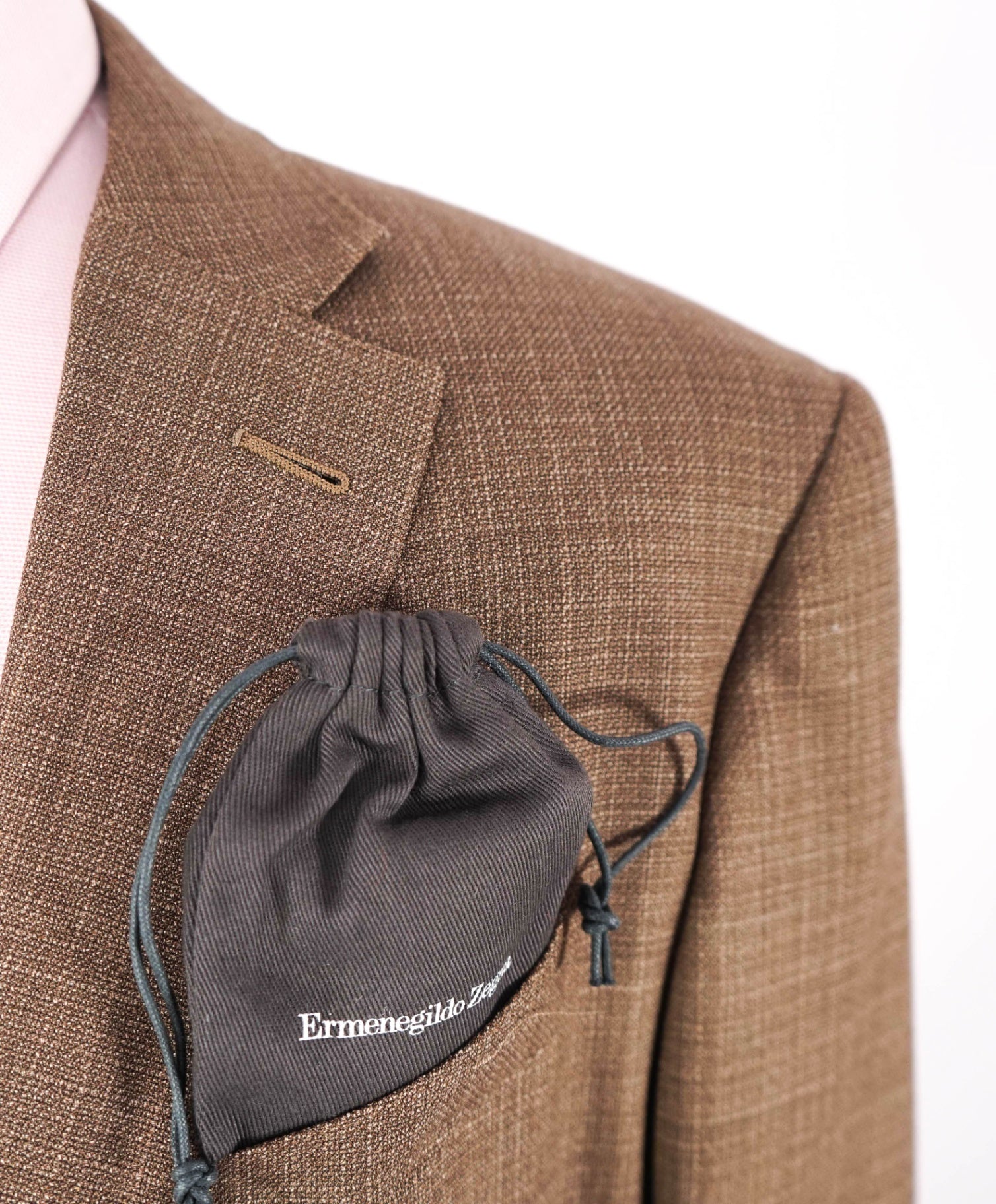 $3,295 ZEGNA - "High Performance" Solid Brown Wool Blazer - 44L