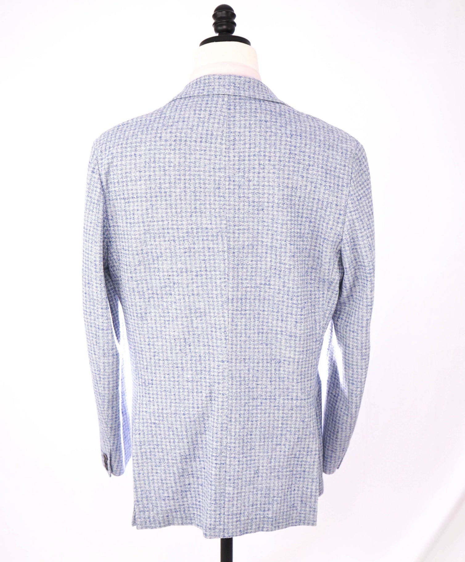 $1,895 CANALI - Textured Light Blue Cotton/Linen Sport Coat - 42R
