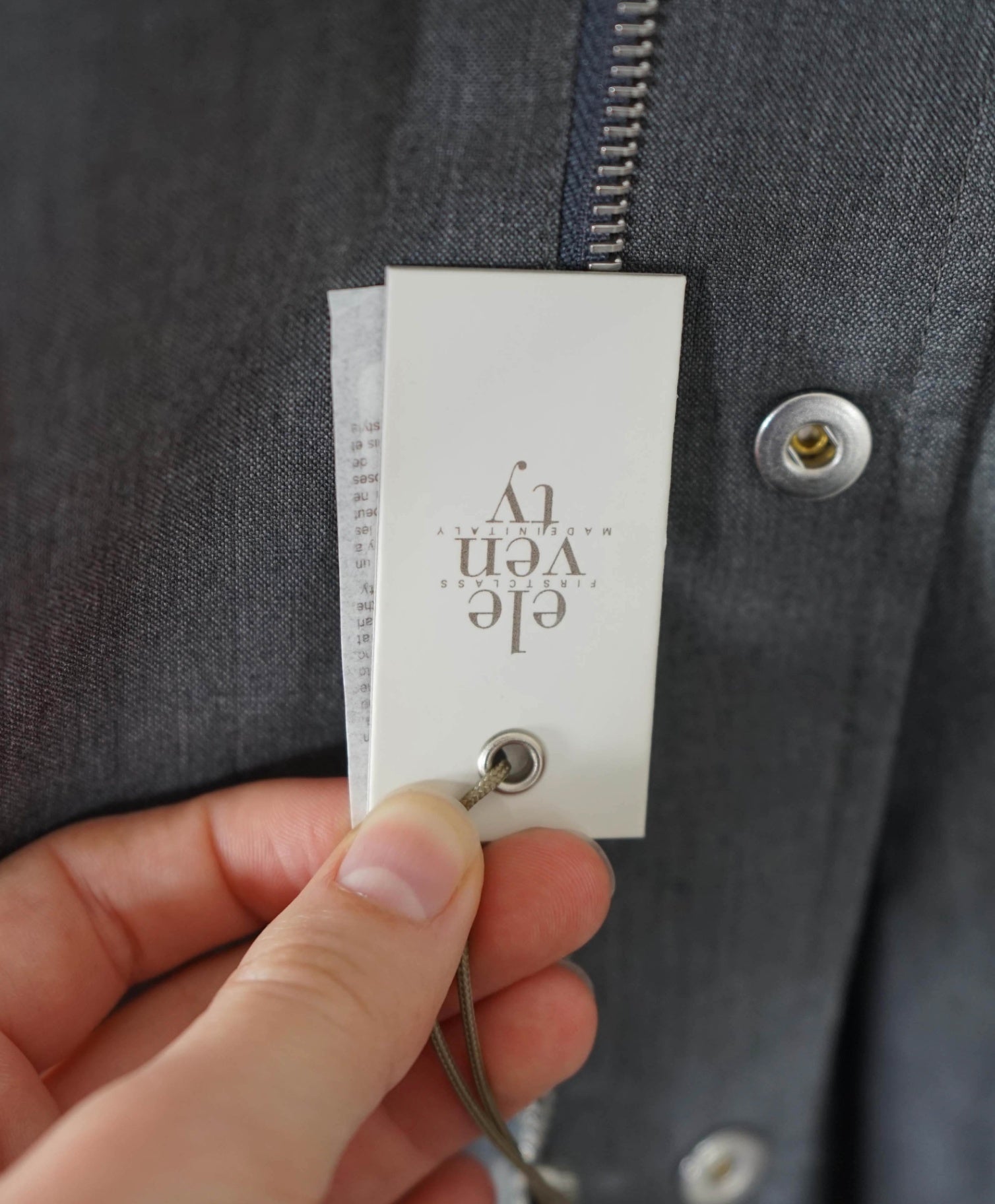 $1,995 ELEVENTY - "LORO PIANA" Solid Gray Wool Blazer/Jacket - L