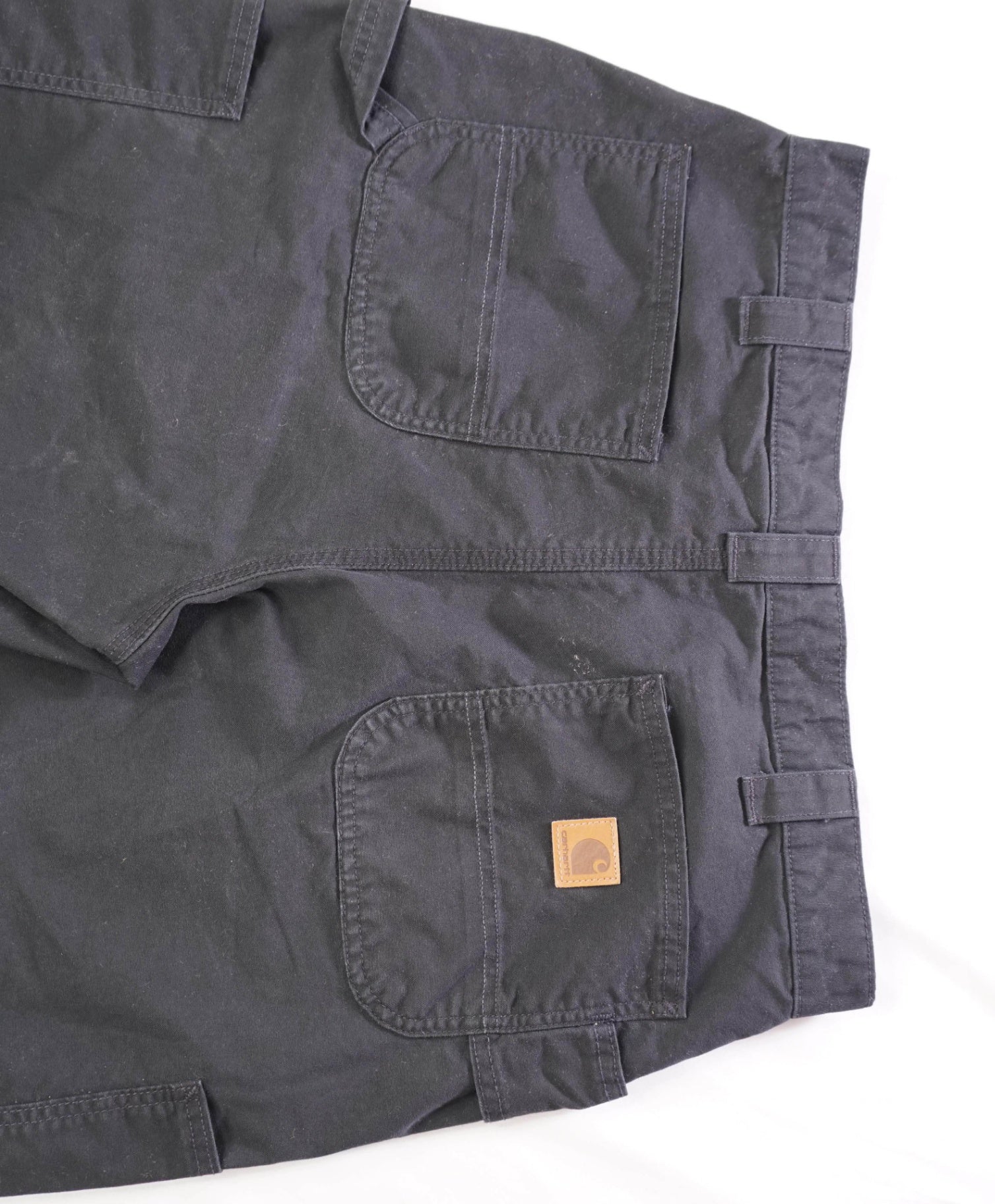 CARHARTT - Solid Black Cotton Flannel Lined Work Pants - 33W
