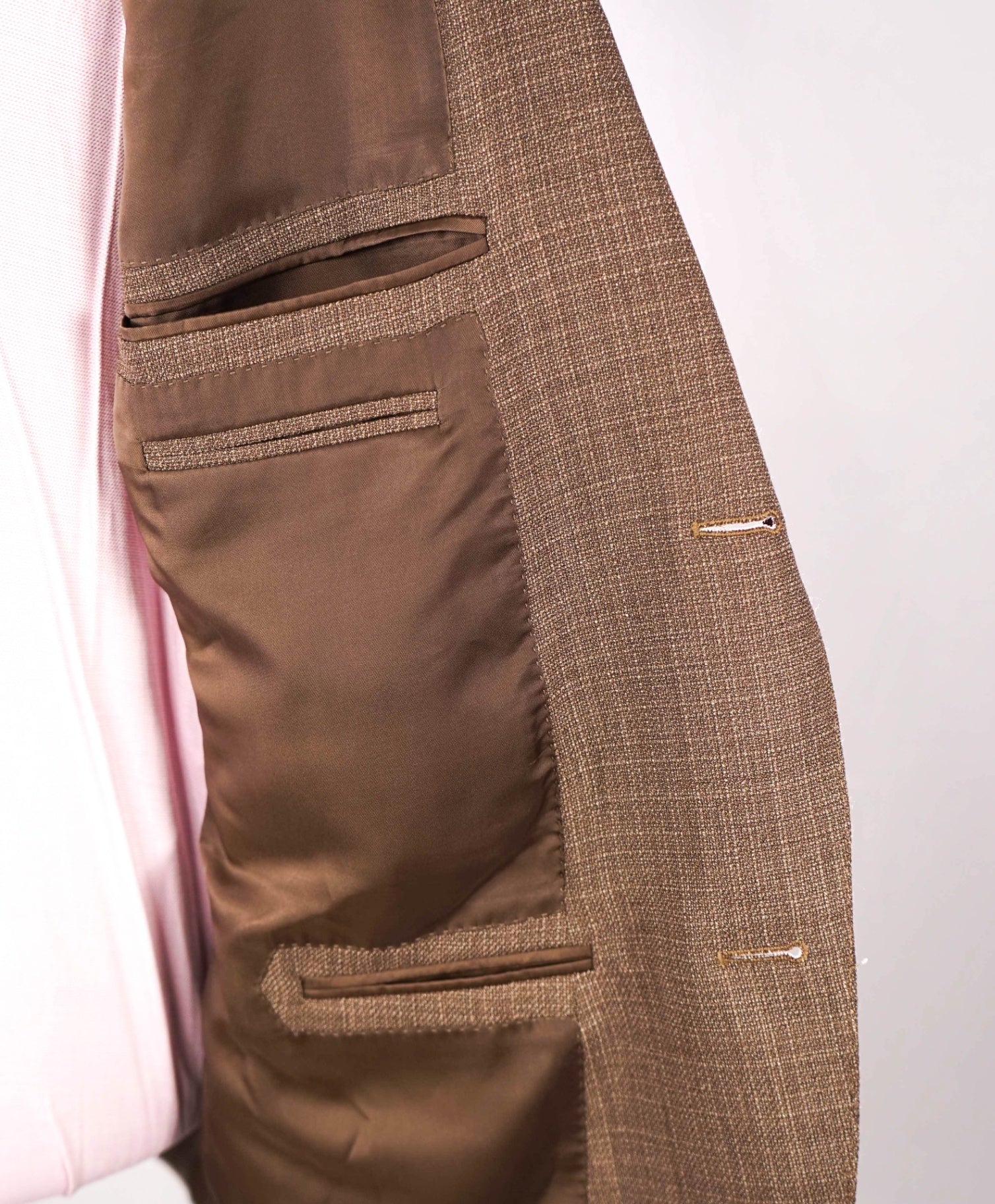 $3,295 ZEGNA - "High Performance" Solid Brown Wool Blazer - 44L