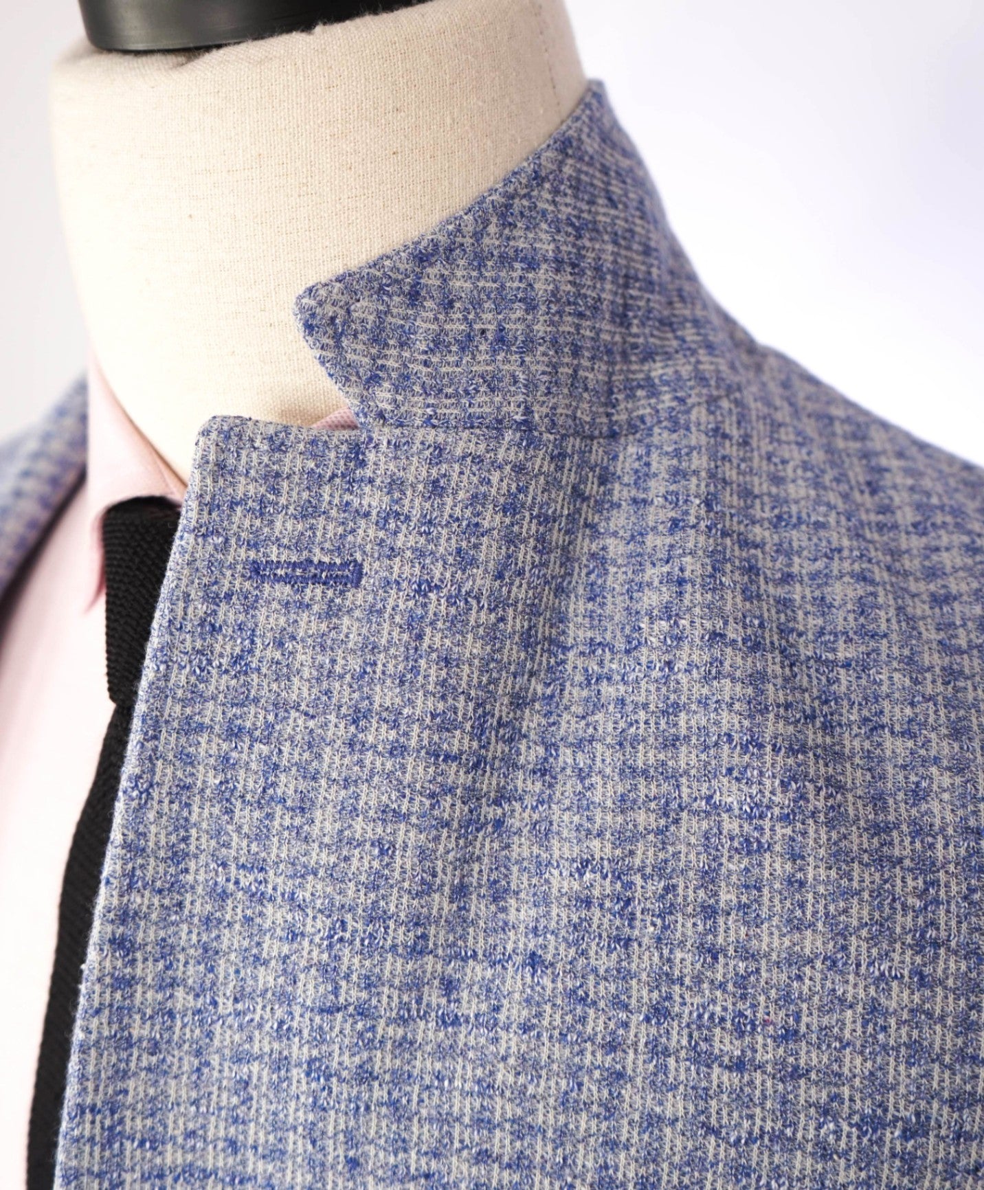 $1,895 CANALI - Textured Light Blue Cotton/Linen Sport Coat - 42R