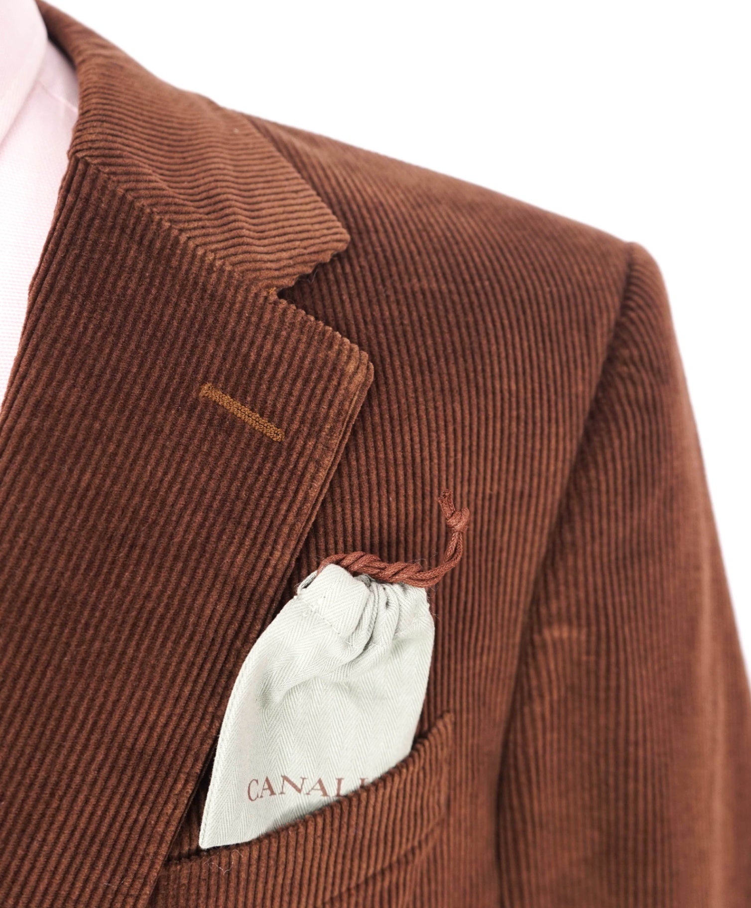 $2,750 CANALI - Brown "Stretch" Cotton/Cashmere Corduroy Blazer - 44R