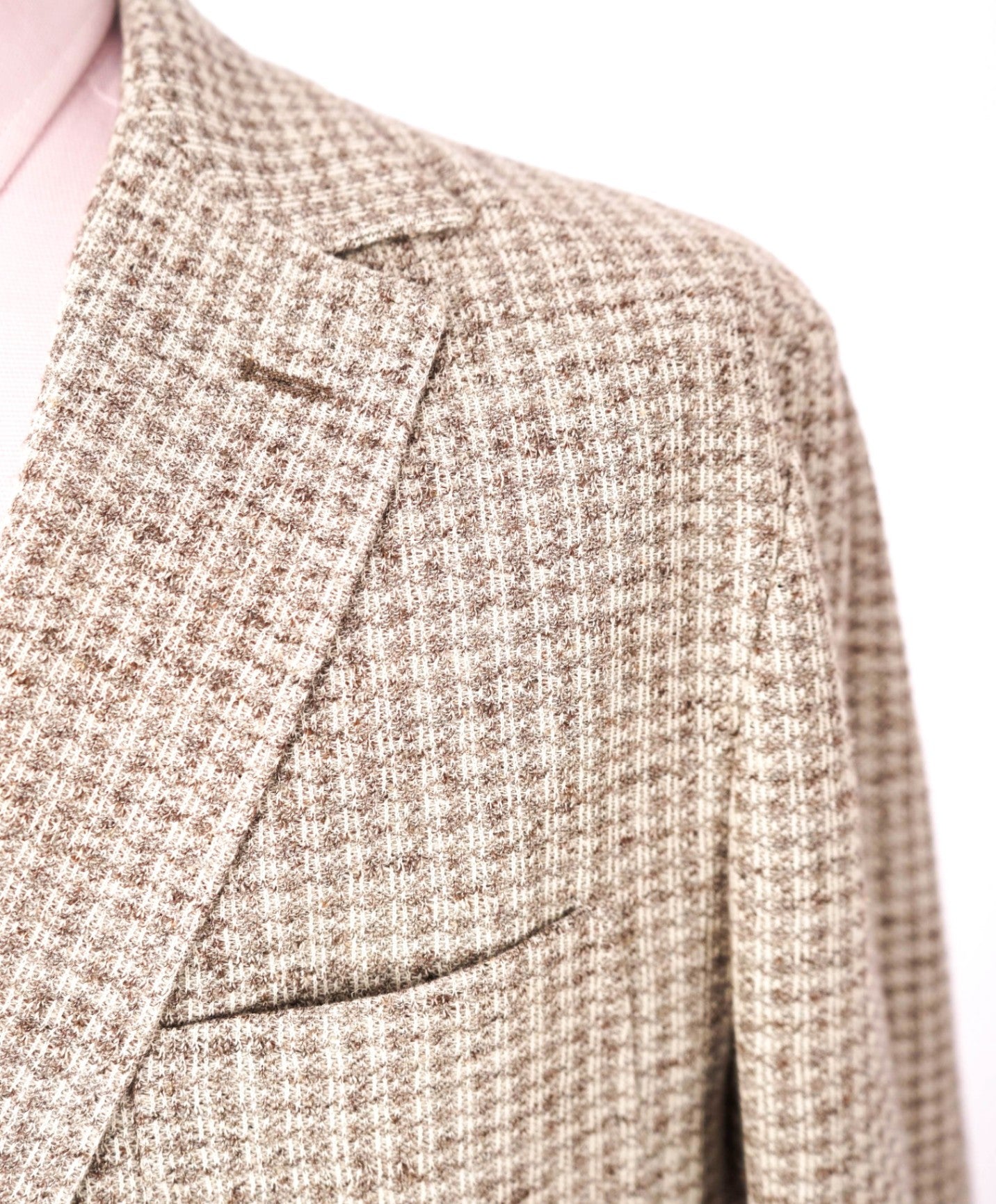 $1,895 CANALI - Textured Beige Cotton/Linen Sport Coat - 42R