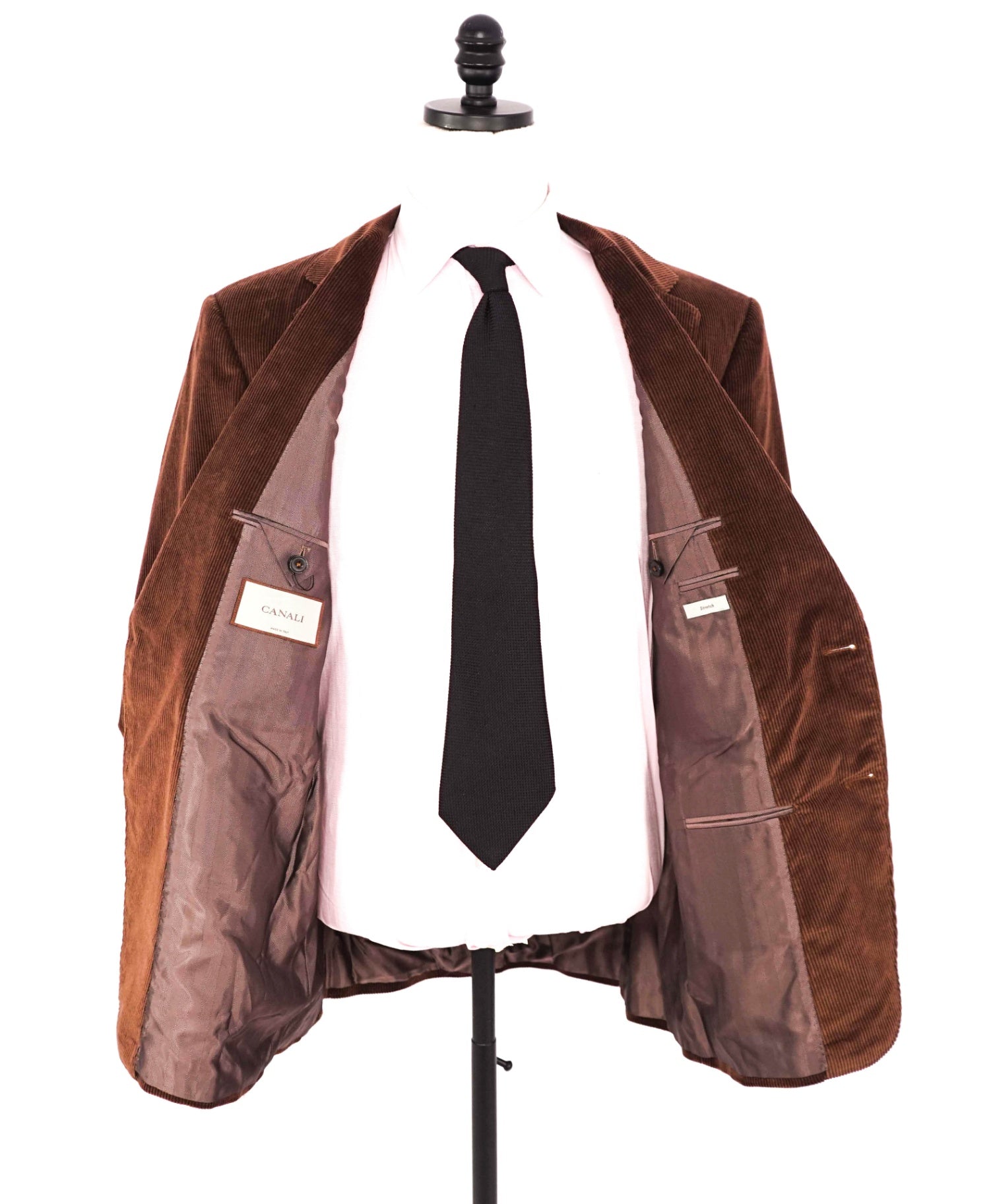 $2,750 CANALI - Brown "Stretch" Cotton/Cashmere Corduroy Blazer - 44R