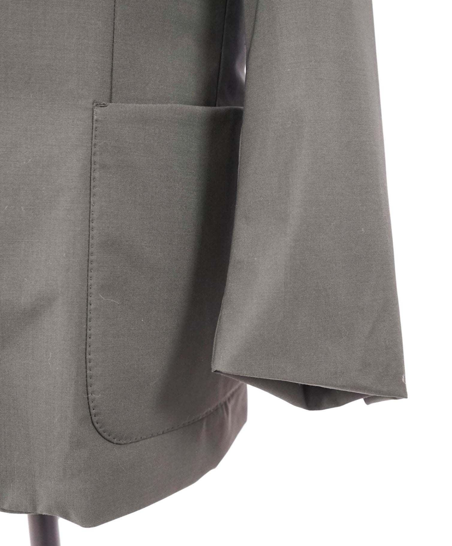 $4,950 ZEGNA - Woven Leather Pocket "ELEMENTS" Blazer Coat - 44R