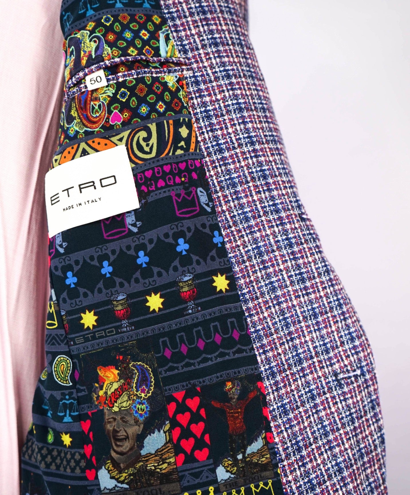 $2,650 ETRO - Multi-Color Woven Linen Hemp/Wool Blazer - 40R