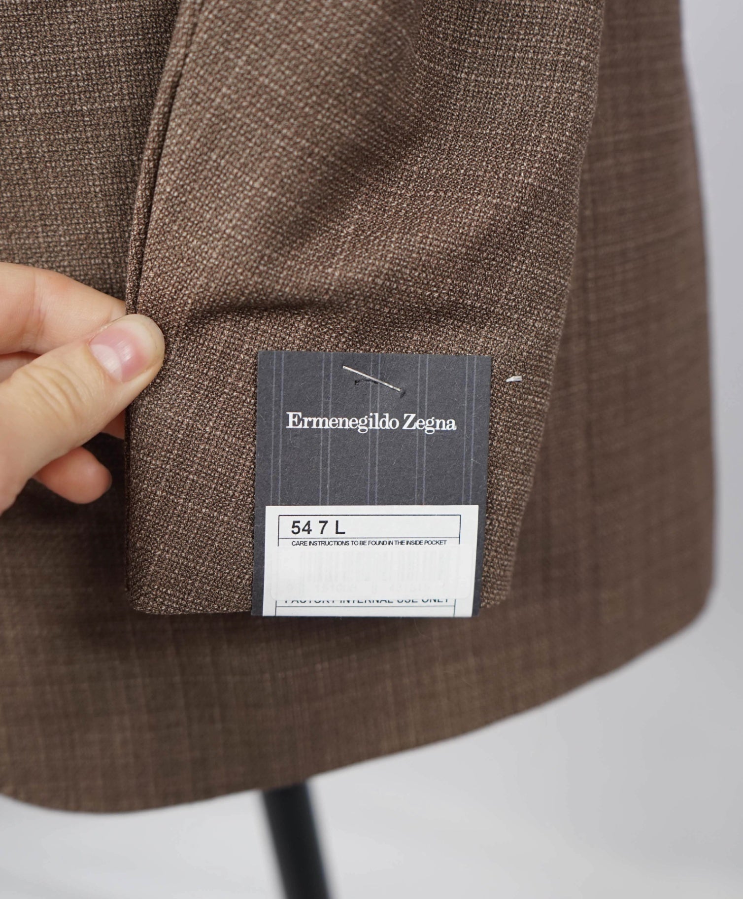 $3,295 ZEGNA - "High Performance" Solid Brown Wool Blazer - 44L