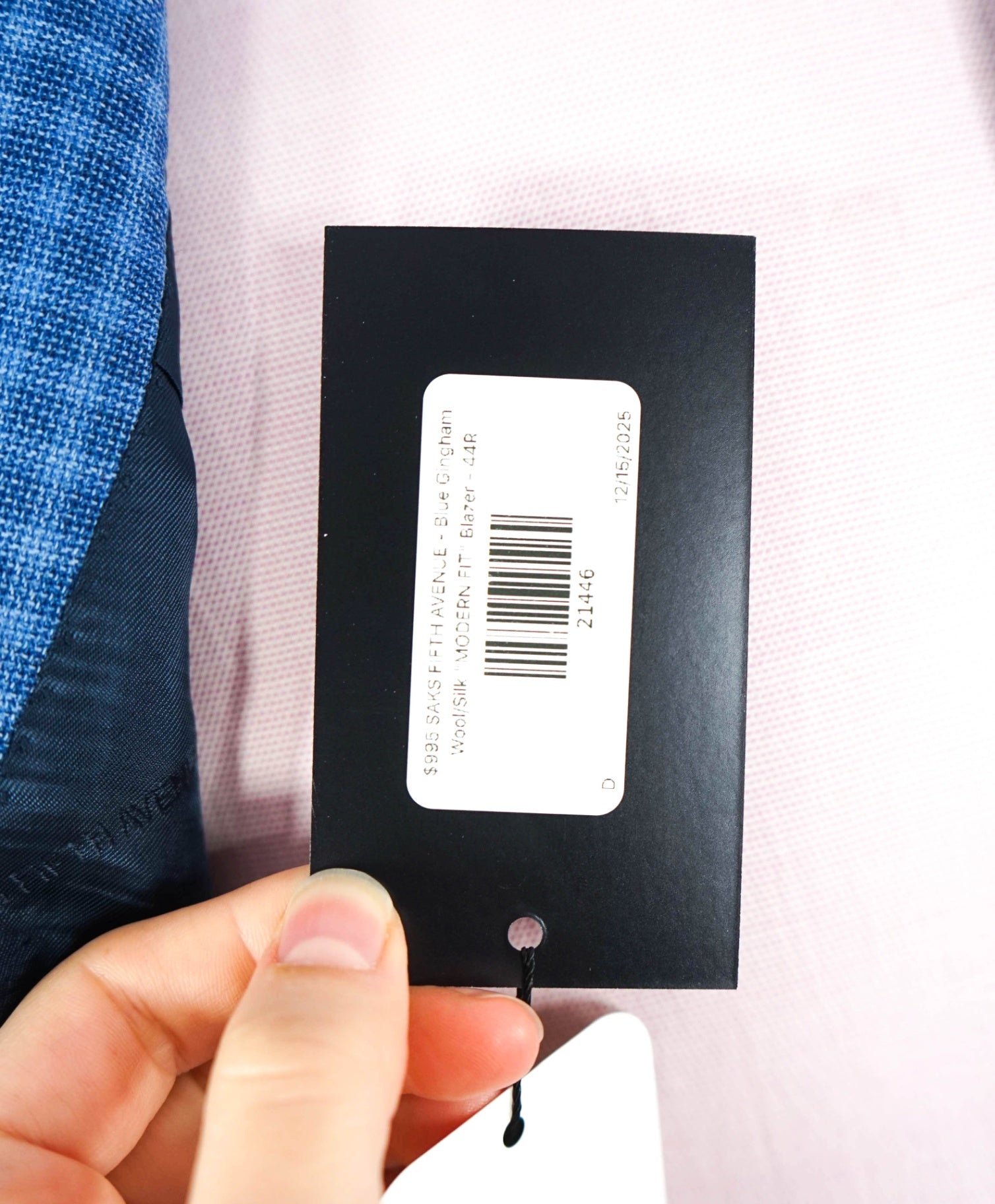 $995 ZEGNA For SAKS 5TH AVE - Blue "MODERN FIT" Blazer - 44R