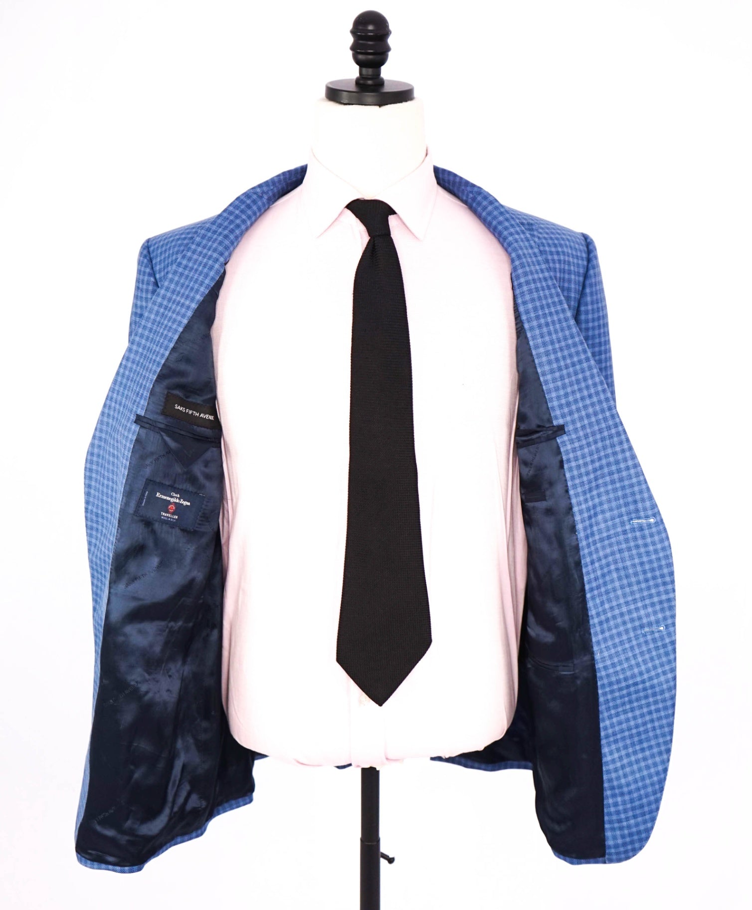 $995 ZEGNA For SAKS 5TH AVE - Blue "MODERN FIT" Blazer - 44R