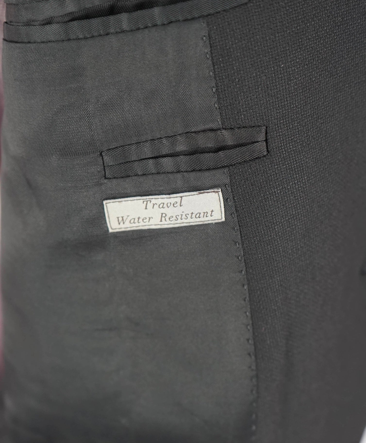 $1,895 CANALI - "TRAVEL WATER RESISTANT" Black Wool Blazer - 44R