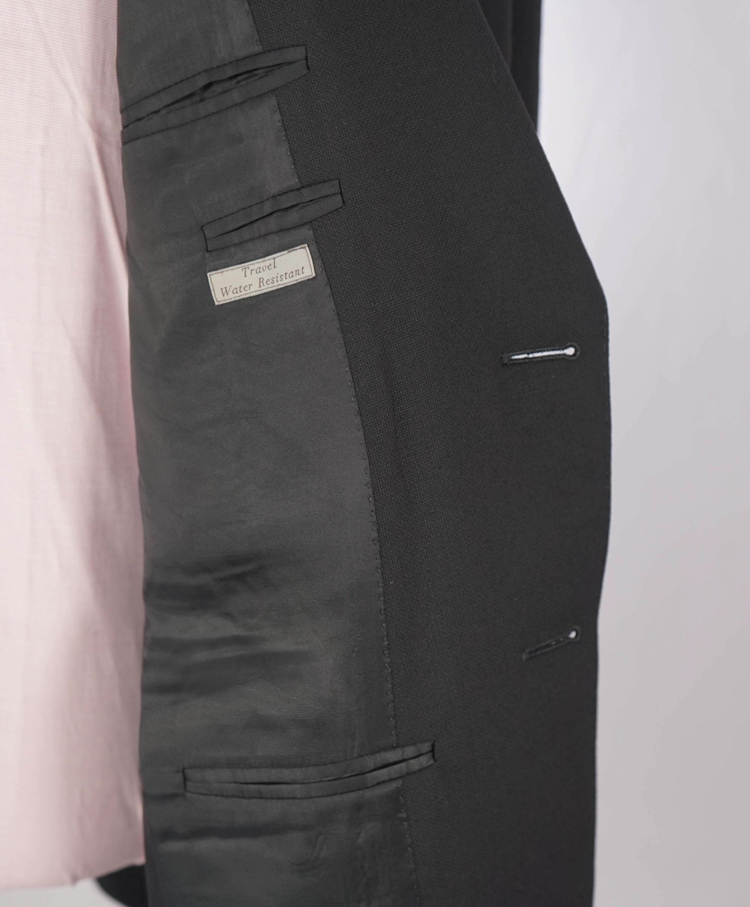 $1,895 CANALI - "TRAVEL WATER RESISTANT" Black Wool Blazer - 44R