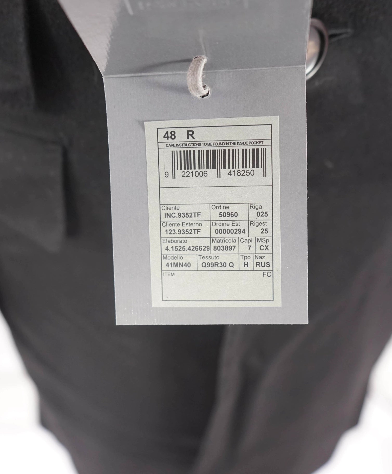 $7,990 TOM FORD - Solid Black 100% Cashmere Top Coat - 38R