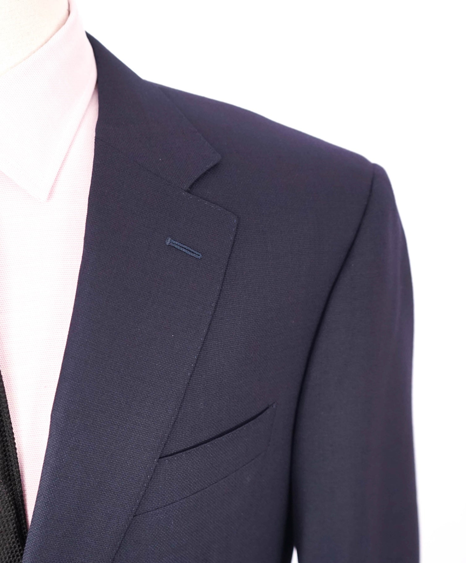 $1,895 CANALI -  "Impeccabile" Textured Navy Blue Wool Blazer - 46R