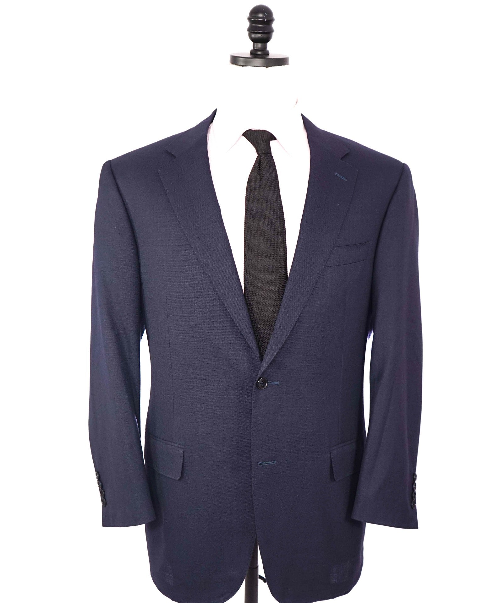 $1,895 CANALI -  "Impeccabile" Textured Navy Blue Wool Blazer - 46R