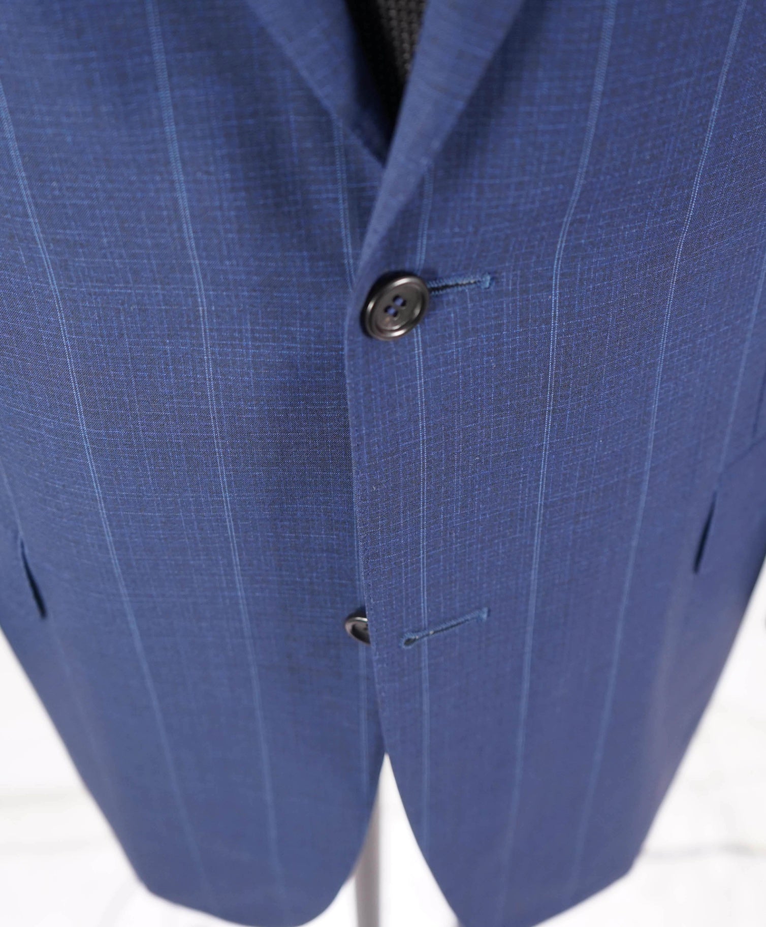 $2,395 CANALI - "Exclusive" Blue Stripe Super 150's Wool Blazer - 46R