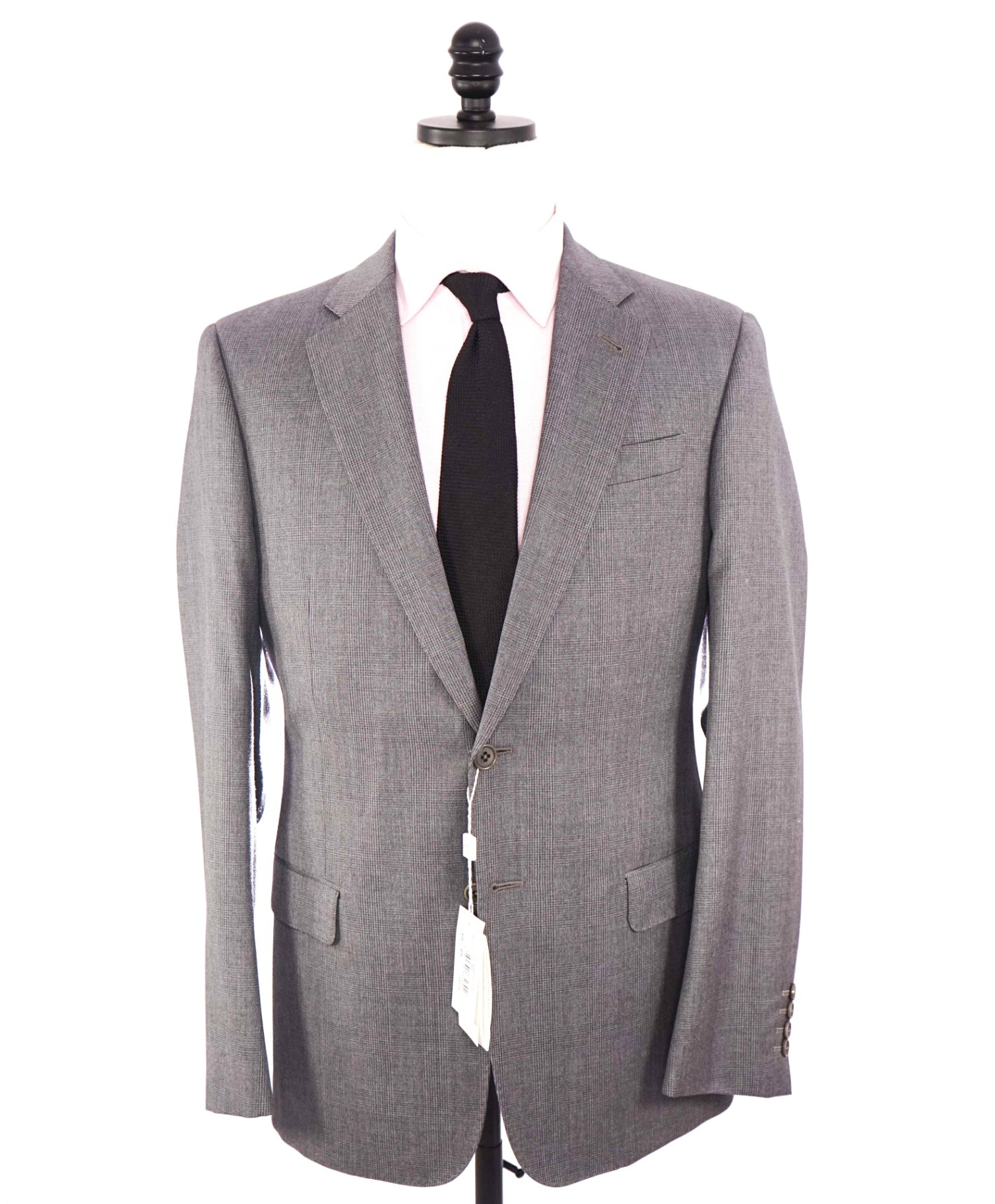 $1,995 ARMANI COLLEZIONI - Gray Plaid Wool "G LINE" Suit - 40R