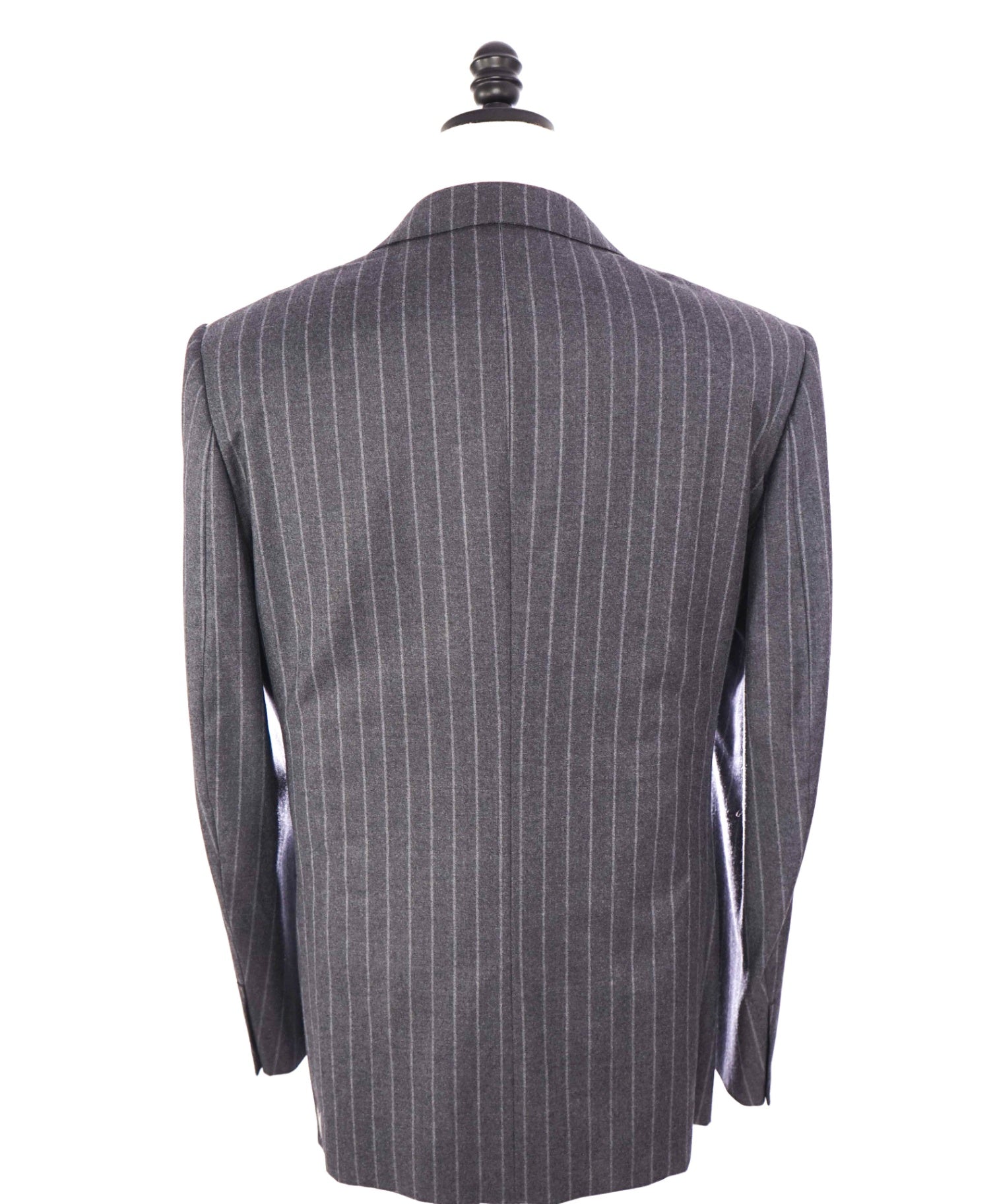 $6,990 ZEGNA - Gray Chalk Stripe TROFEO Cashmere/Wool Suit - 44R