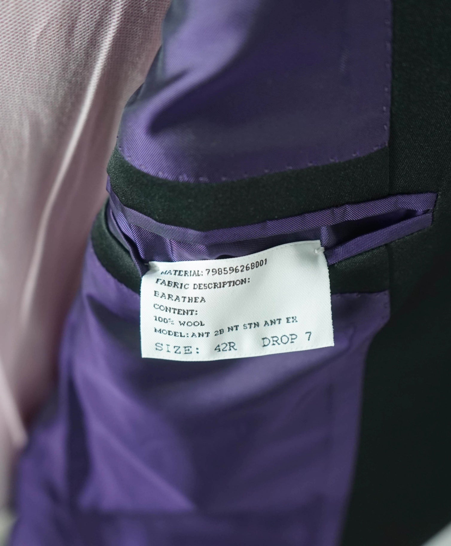 $3,795 RALPH LAUREN PURPLE LABEL - Black Notch Lapel Tuxedo Side Tabs - 42R