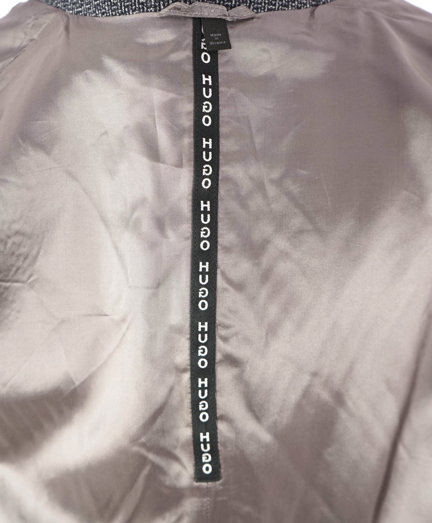 $1,199 HUGO BOSS - Textured Dark Gray Wool Blazer - 46R