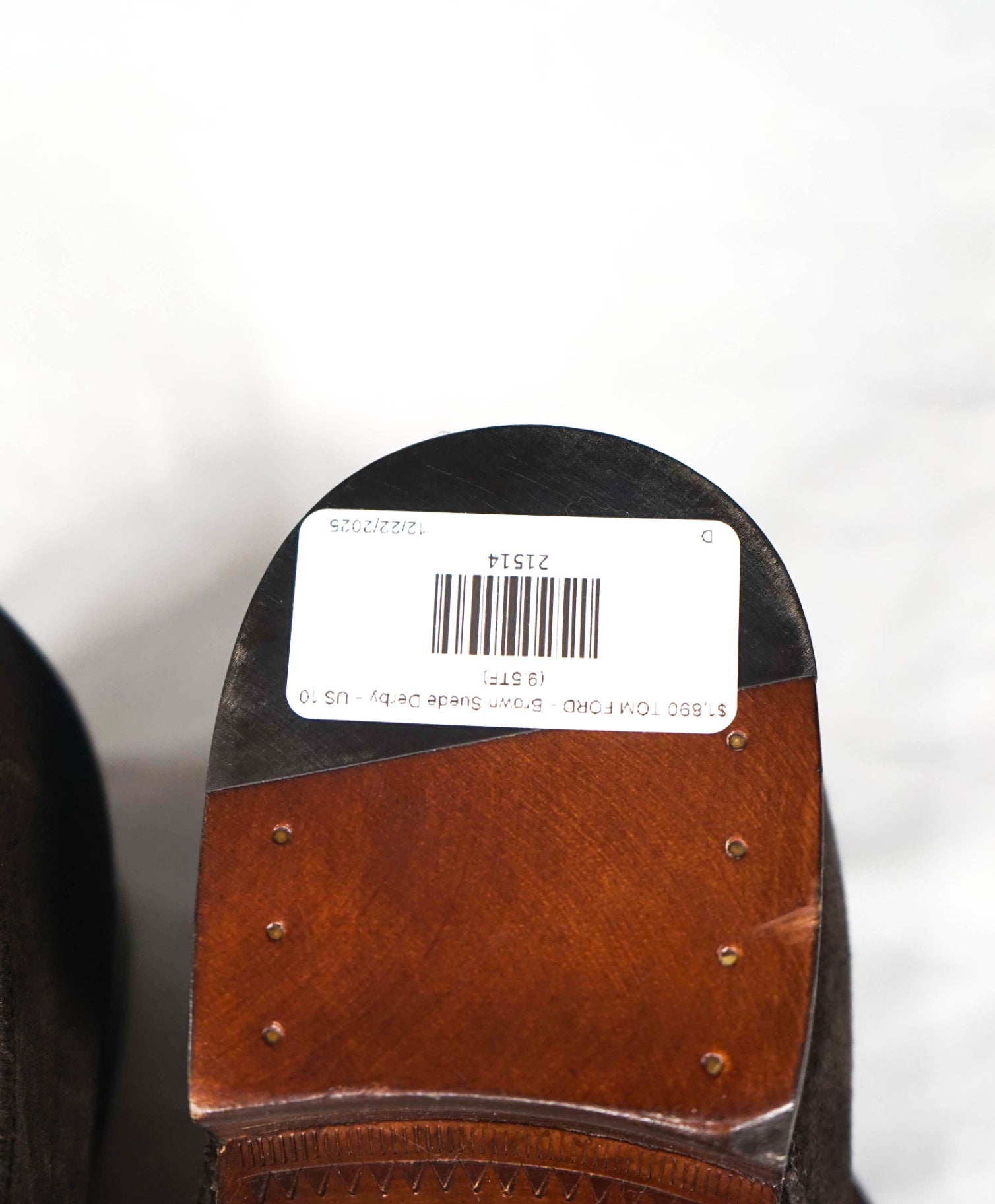 $1,890 TOM FORD - Brown Distressed Suede Derby - US 10 (9.5TF)