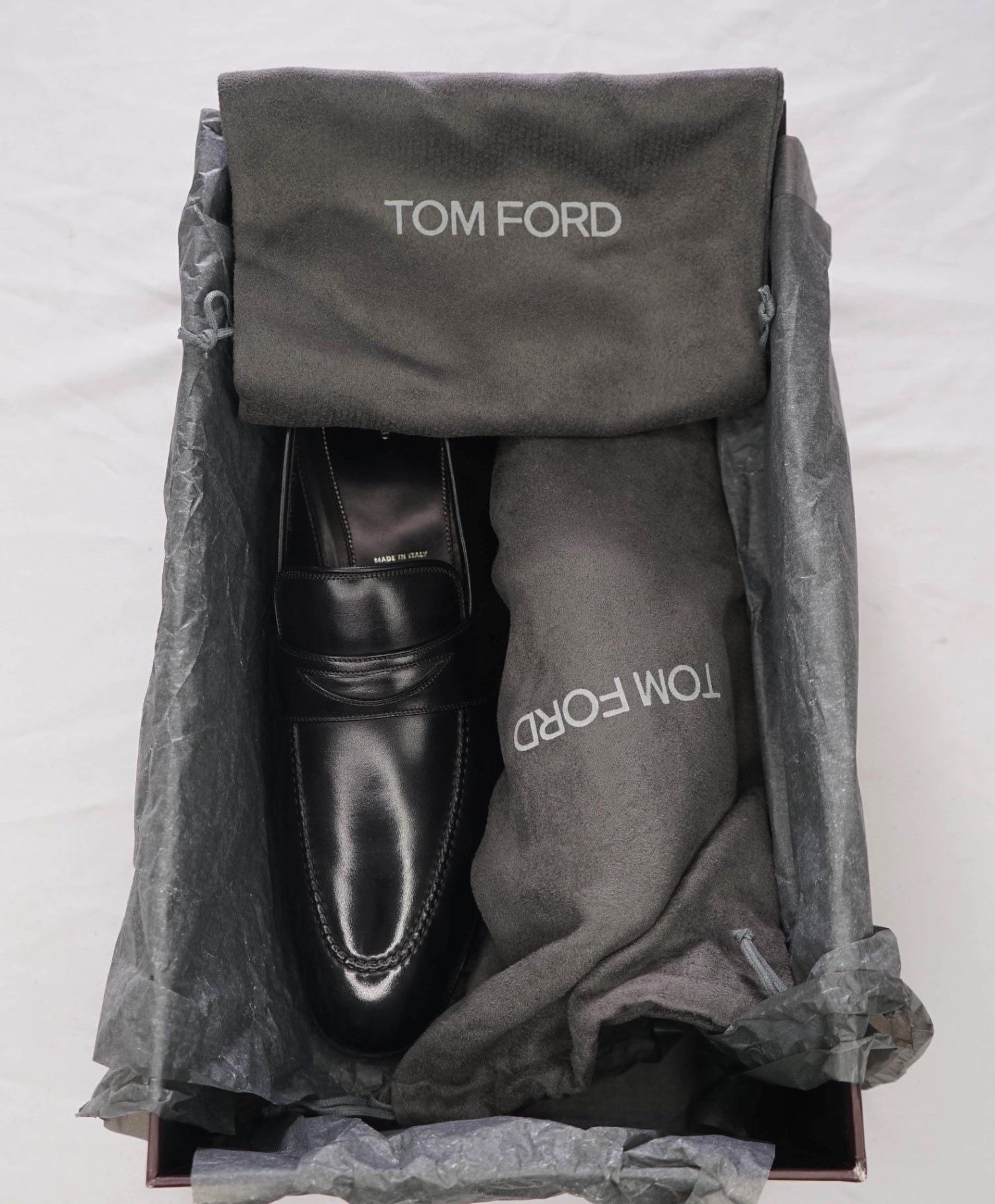 $1,790 TOM FORD - Black Leather Loafers - US 7.5 EE (7TF)