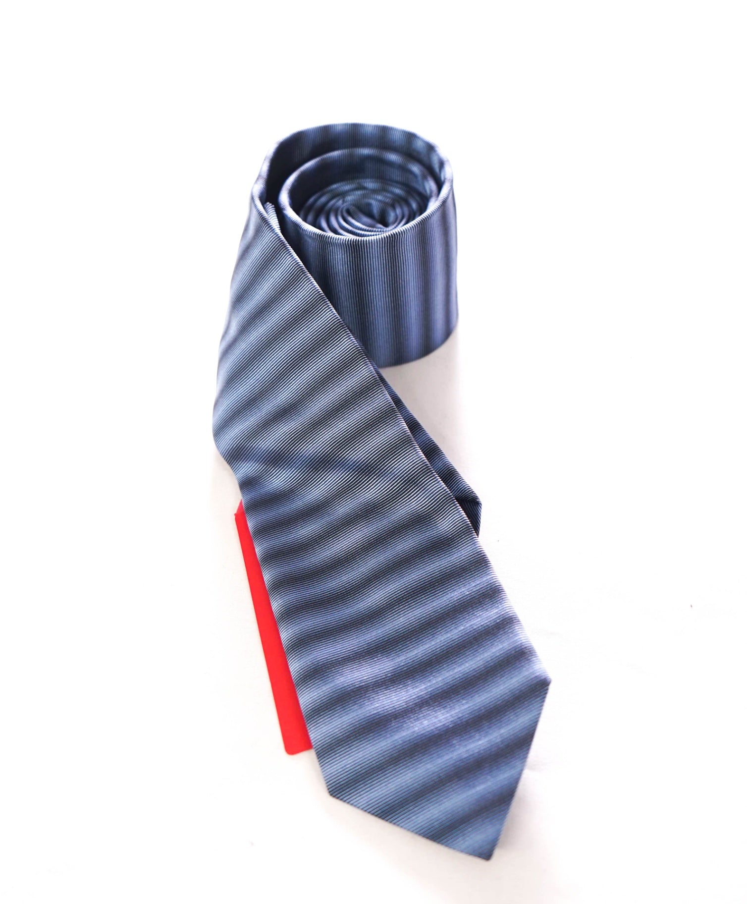 $119 HUGO BOSS - Blue Horizontal Stripe Silk 2.375" - Tie