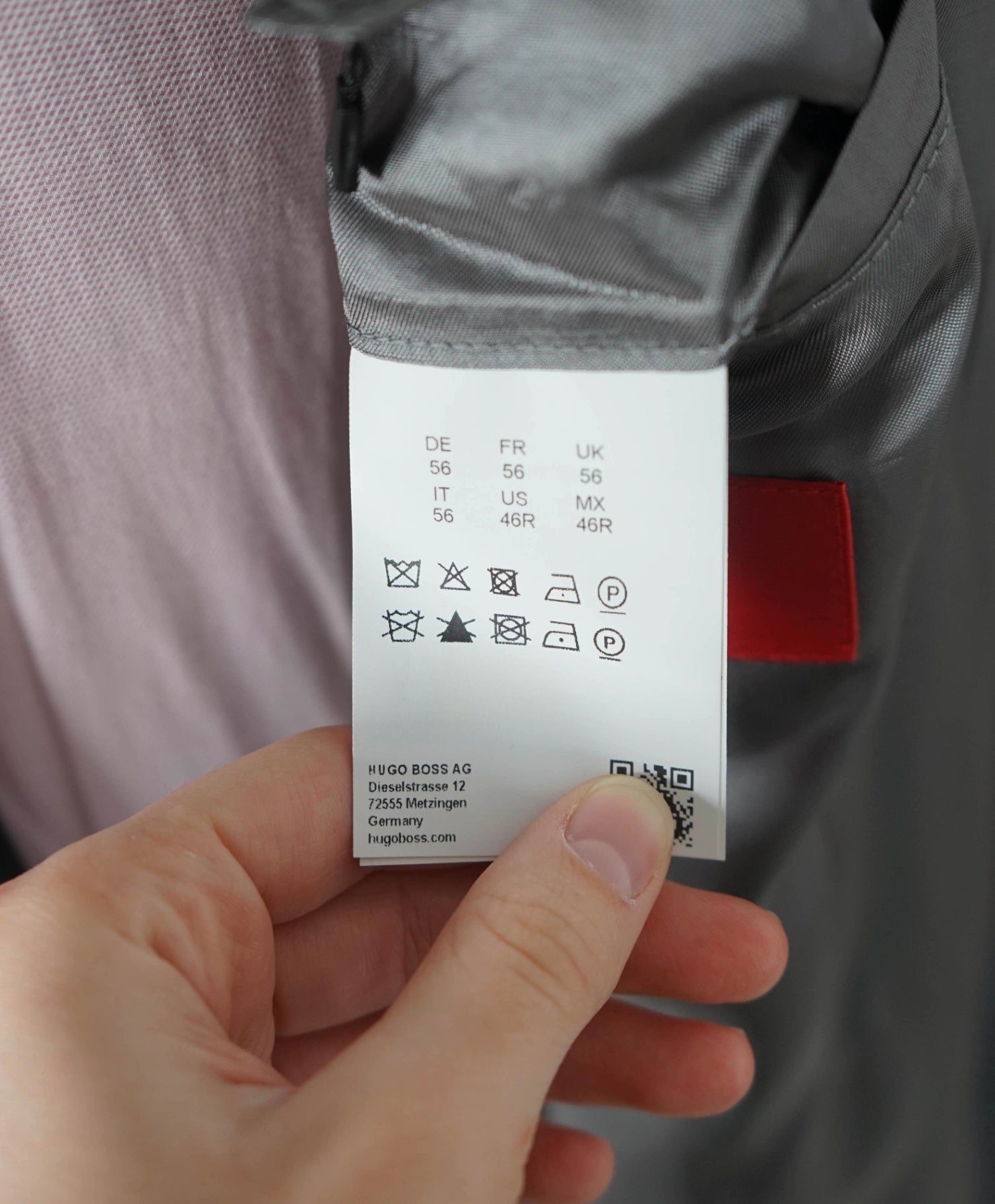 $1,199 HUGO BOSS - Textured Dark Gray Wool Blazer - 46R