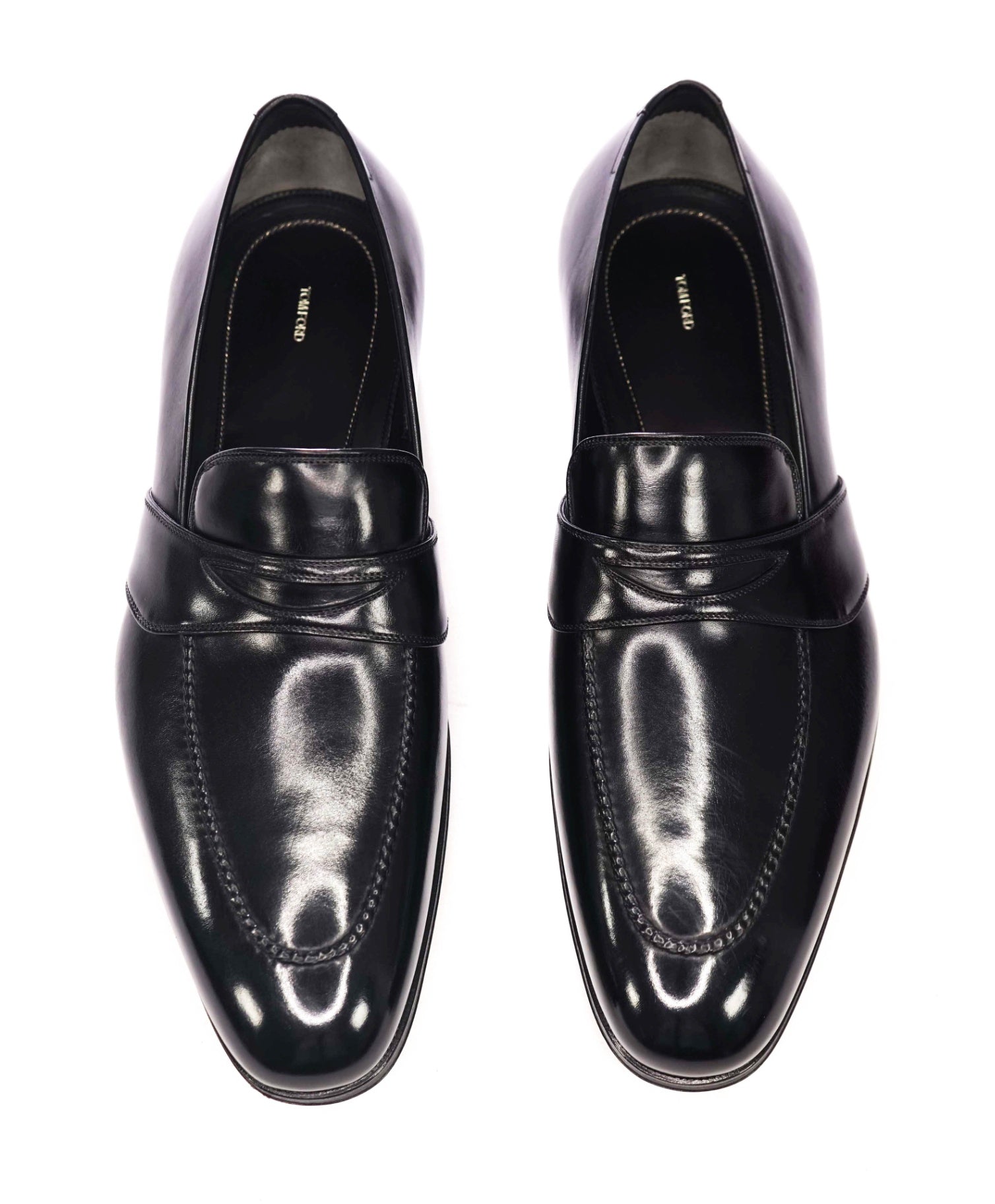 $1,790 TOM FORD - Black Leather Loafers - US 8 EEE (7.5TF)