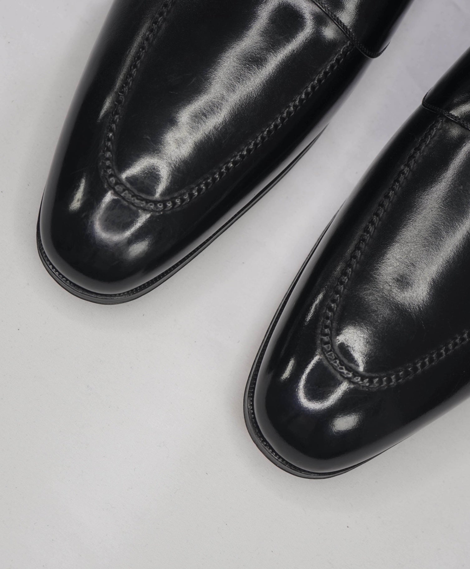$1,790 TOM FORD - Black Leather Penny Loafers - US 13 EE (12.5TF)