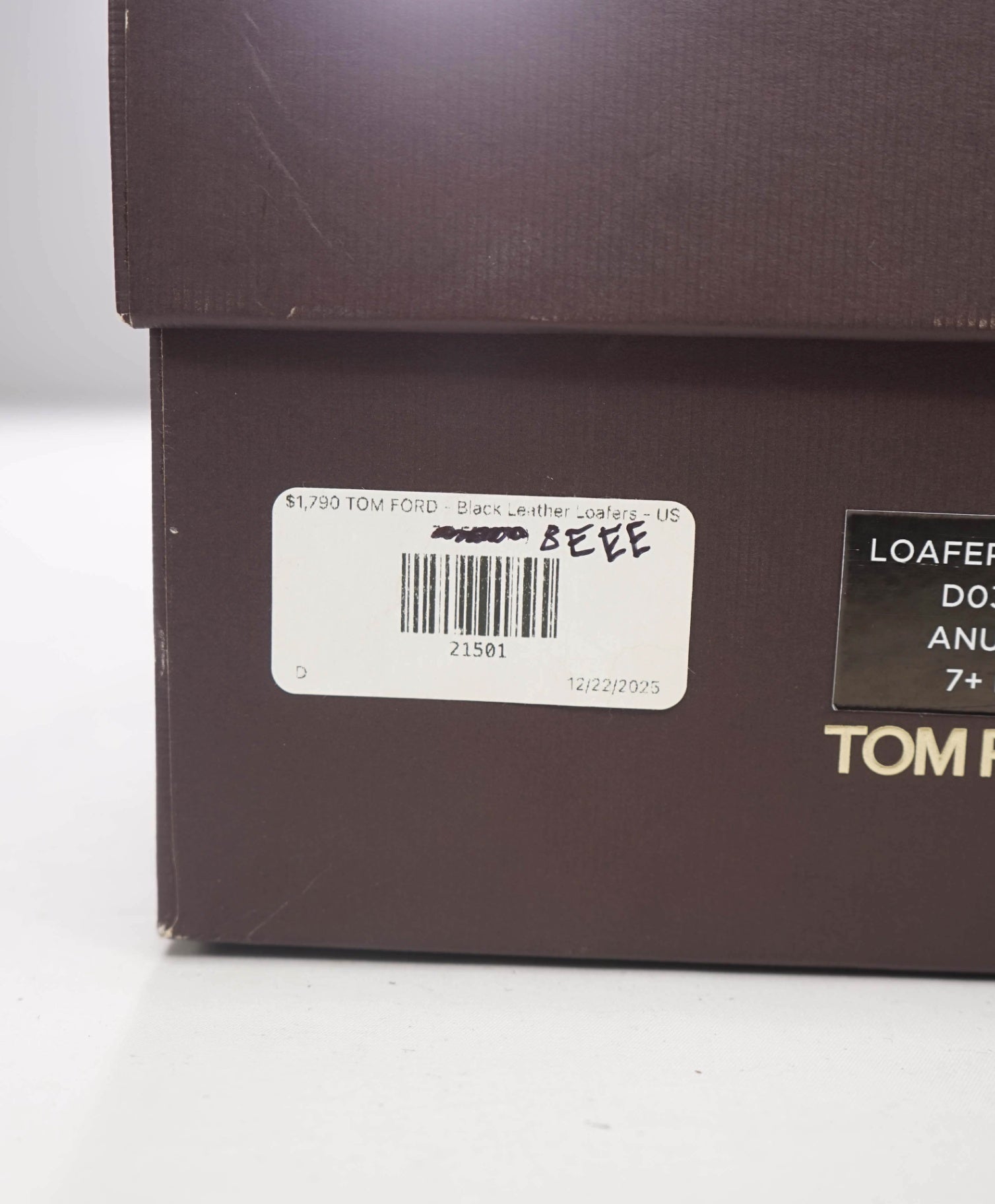$1,790 TOM FORD - Black Leather Loafers - US 8 EEE (7.5TF)