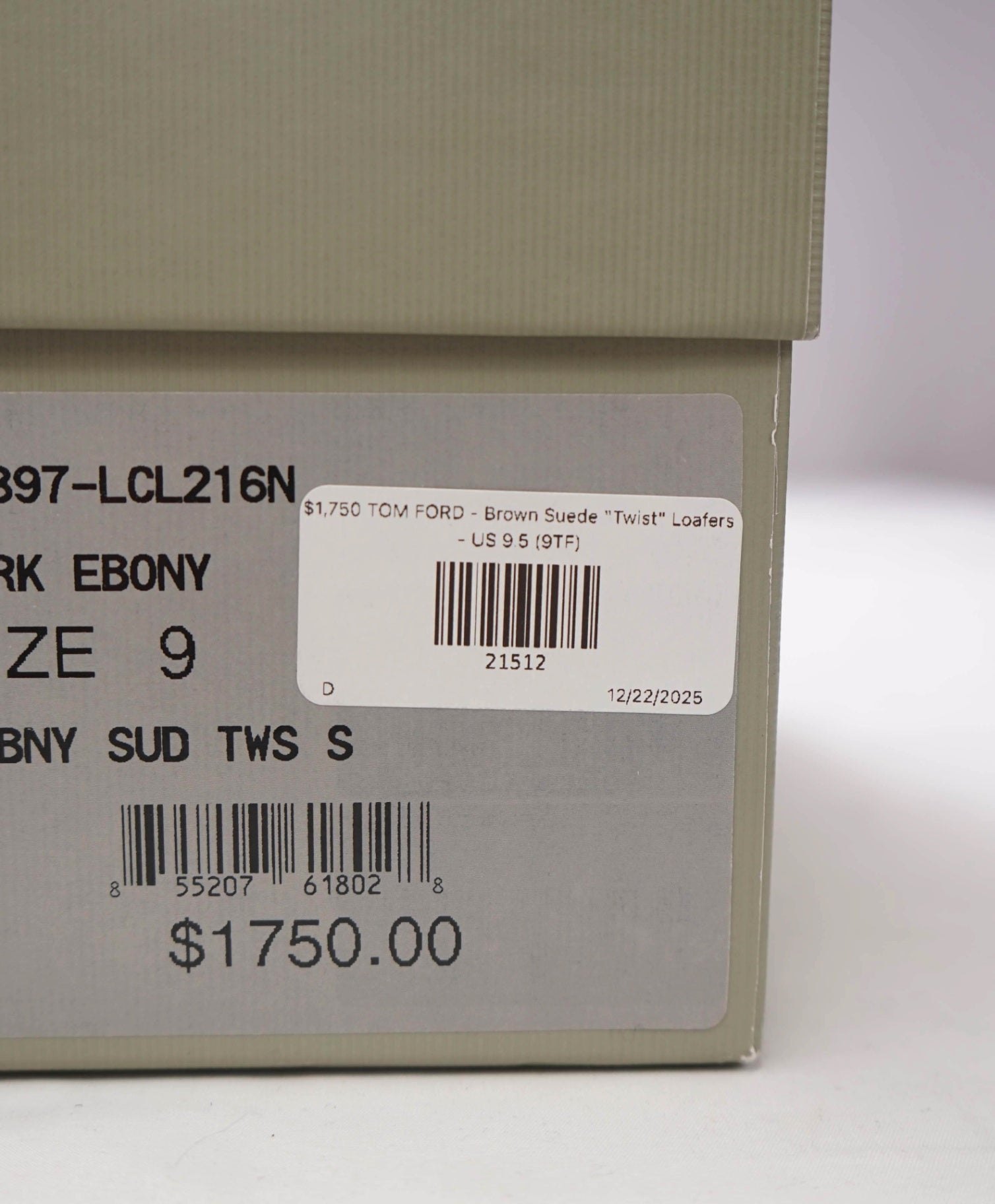 $1,750 TOM FORD - Brown Suede "Twist" Loafers - US 9.5 (9TF)