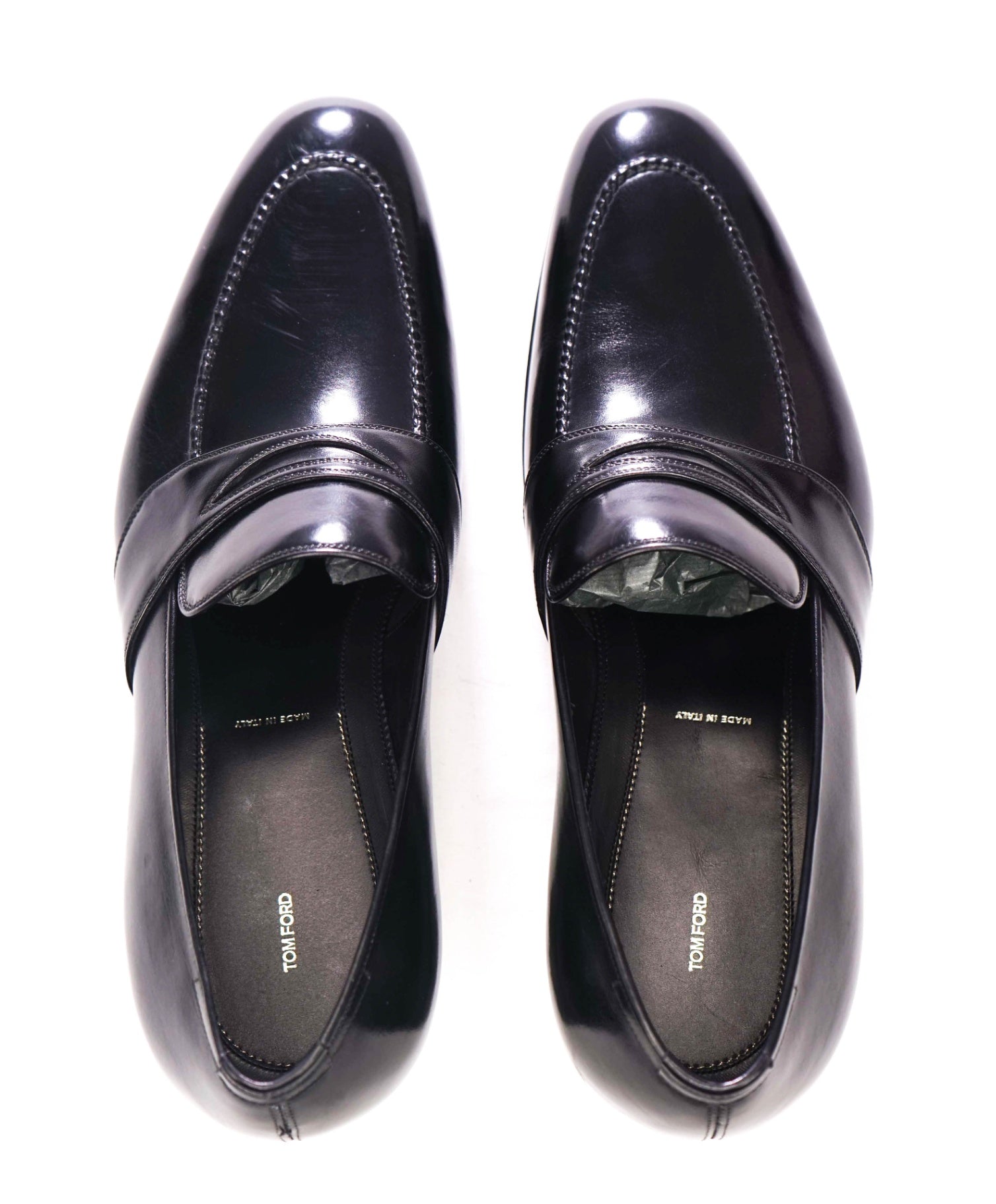 $1,790 TOM FORD - Black Leather Loafers - US 8 EEE (7.5TF)