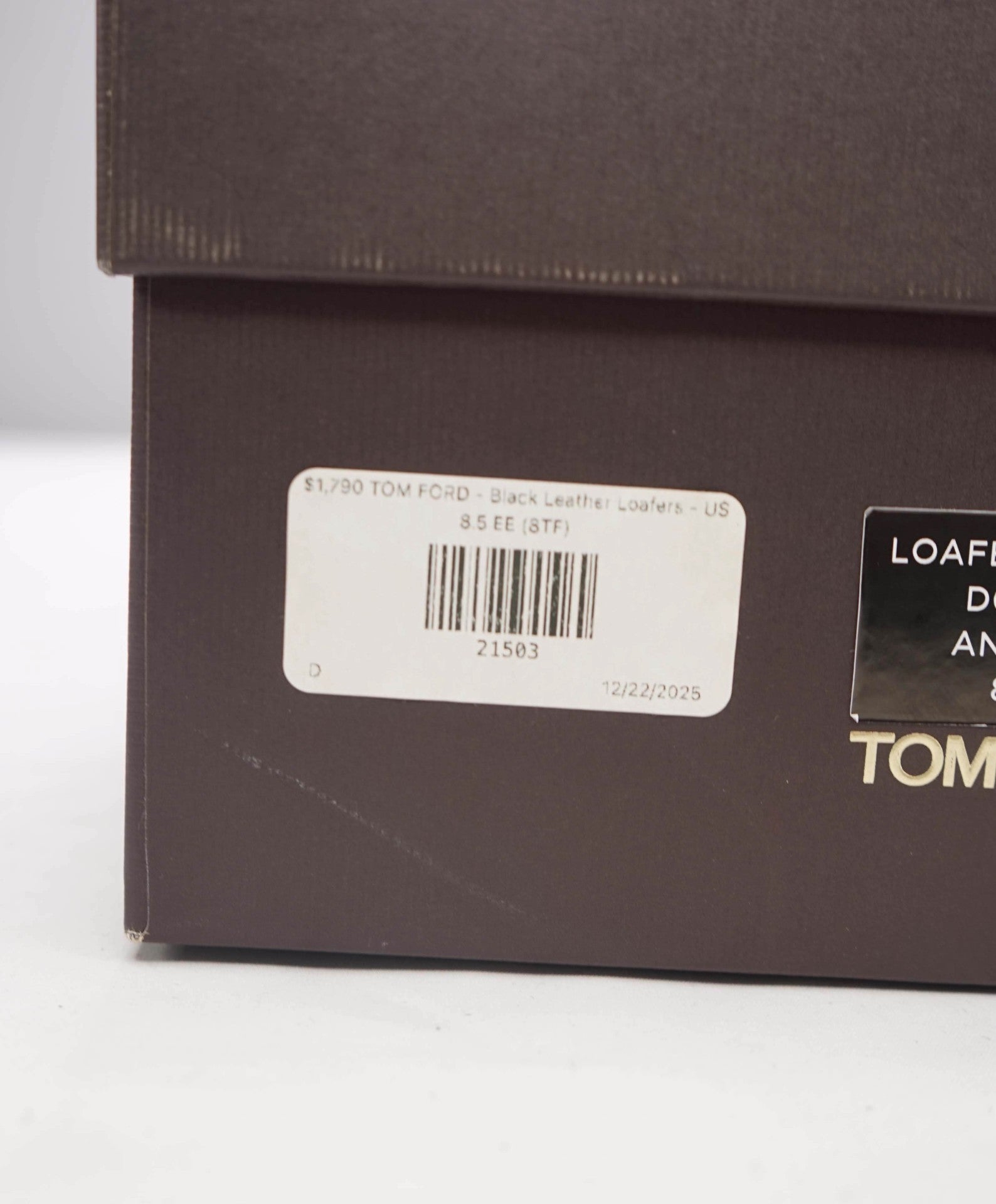 $1,790 TOM FORD - Black Leather Penny Loafers - US 8.5 EE (8TF)