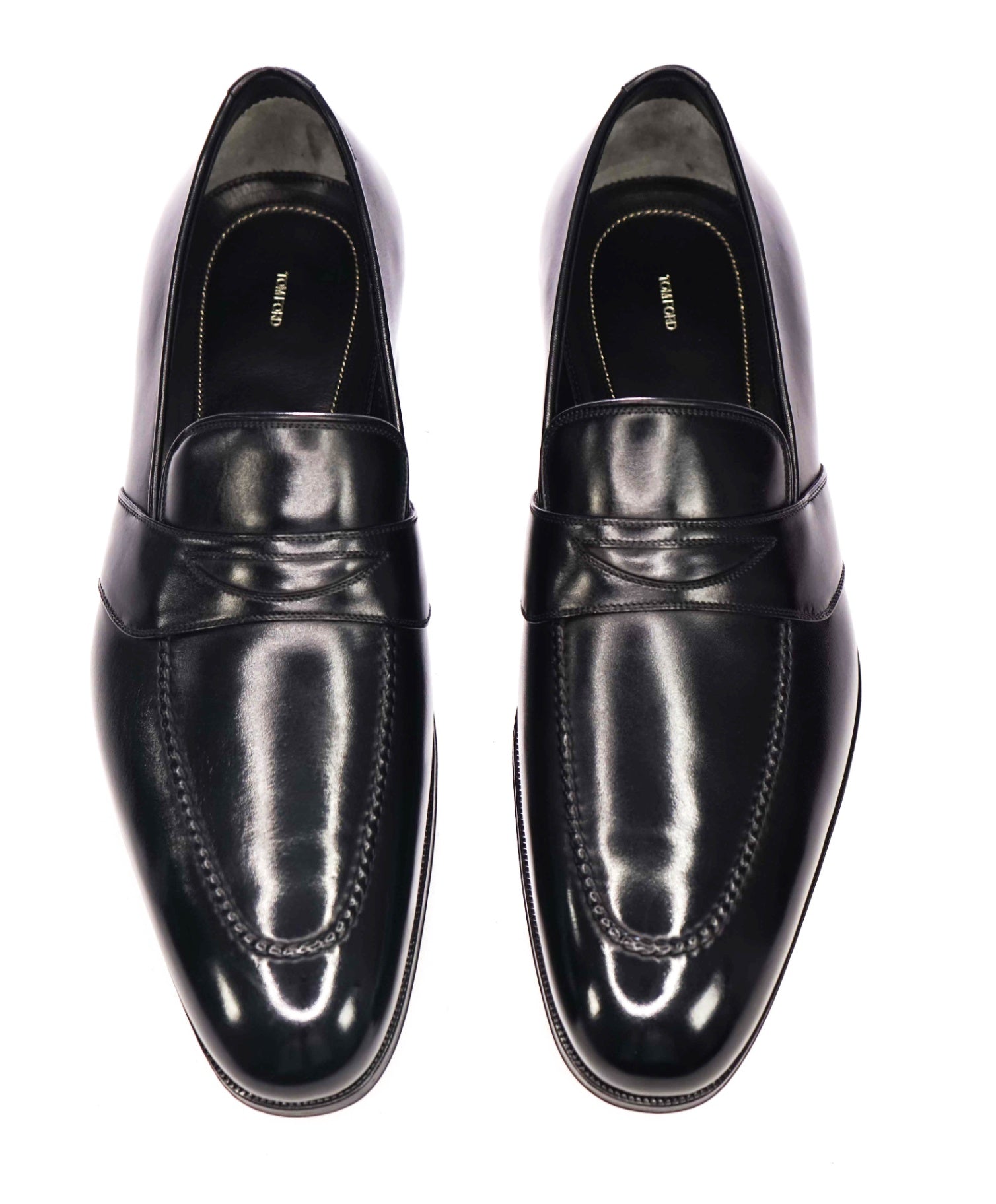 $1,790 TOM FORD - Black Leather Loafers - US 7.5 EE (7TF)