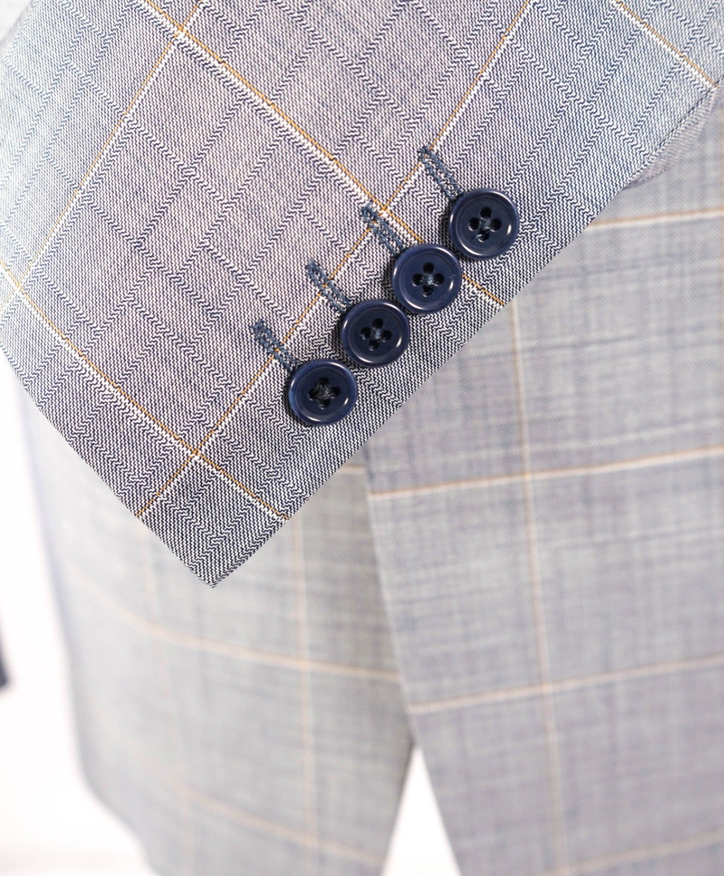 $1,895 ARMANI COLLEZIONI - Gray Windowpane Wool Suit - 42S