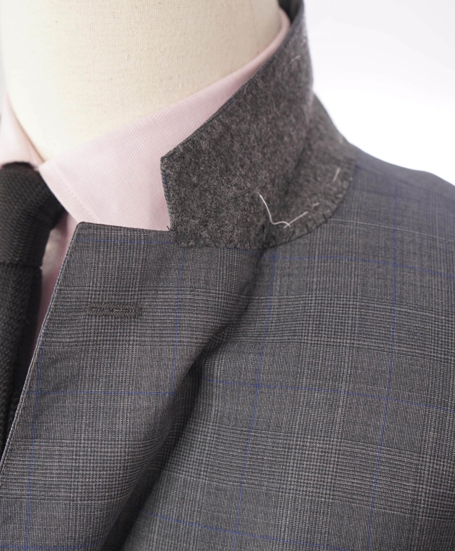 $995 ZEGNA For SAKS 5TH AVE - Modern Fit Gray Check Wool/Silk Blazer -48R