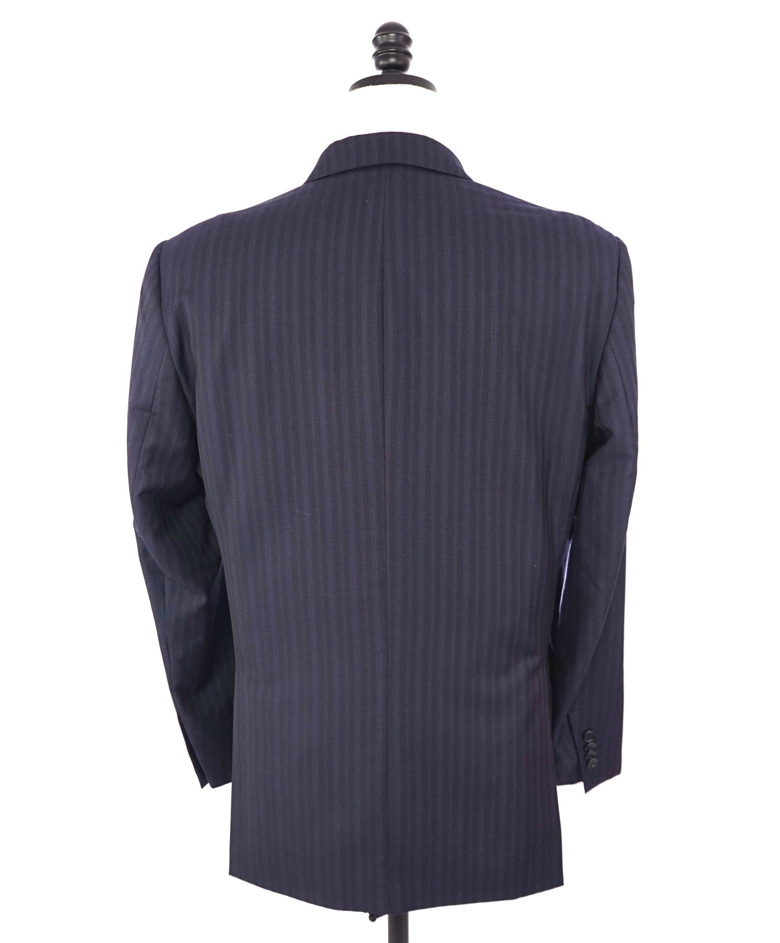 $1,295 ZEGNA for SAKS 5TH AVE - Navy Stripe "CLASSIC" Wool Suit - 42R