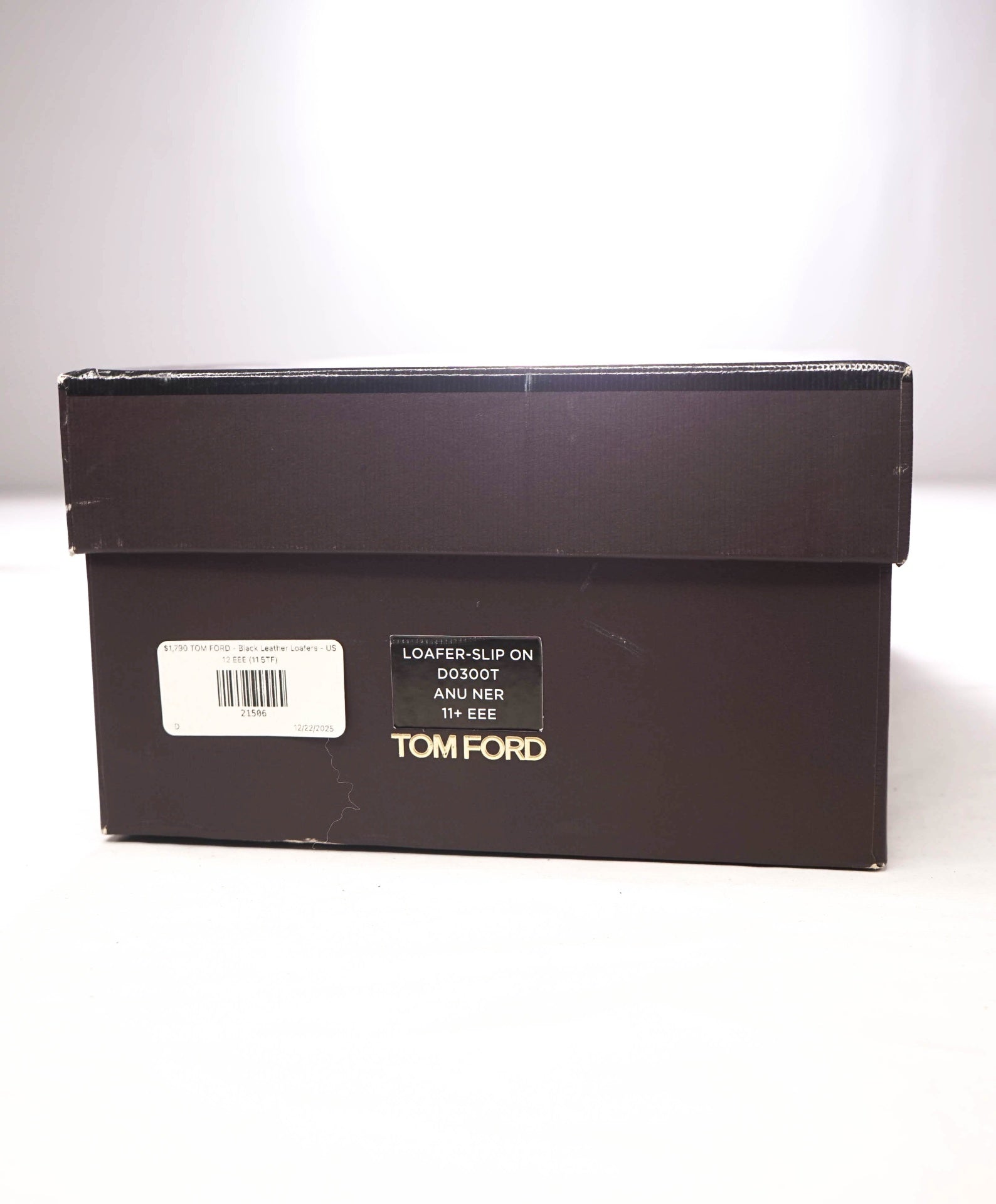 $1,790 TOM FORD - Black Leather Penny Loafers - US 12 EEE (11.5TF)