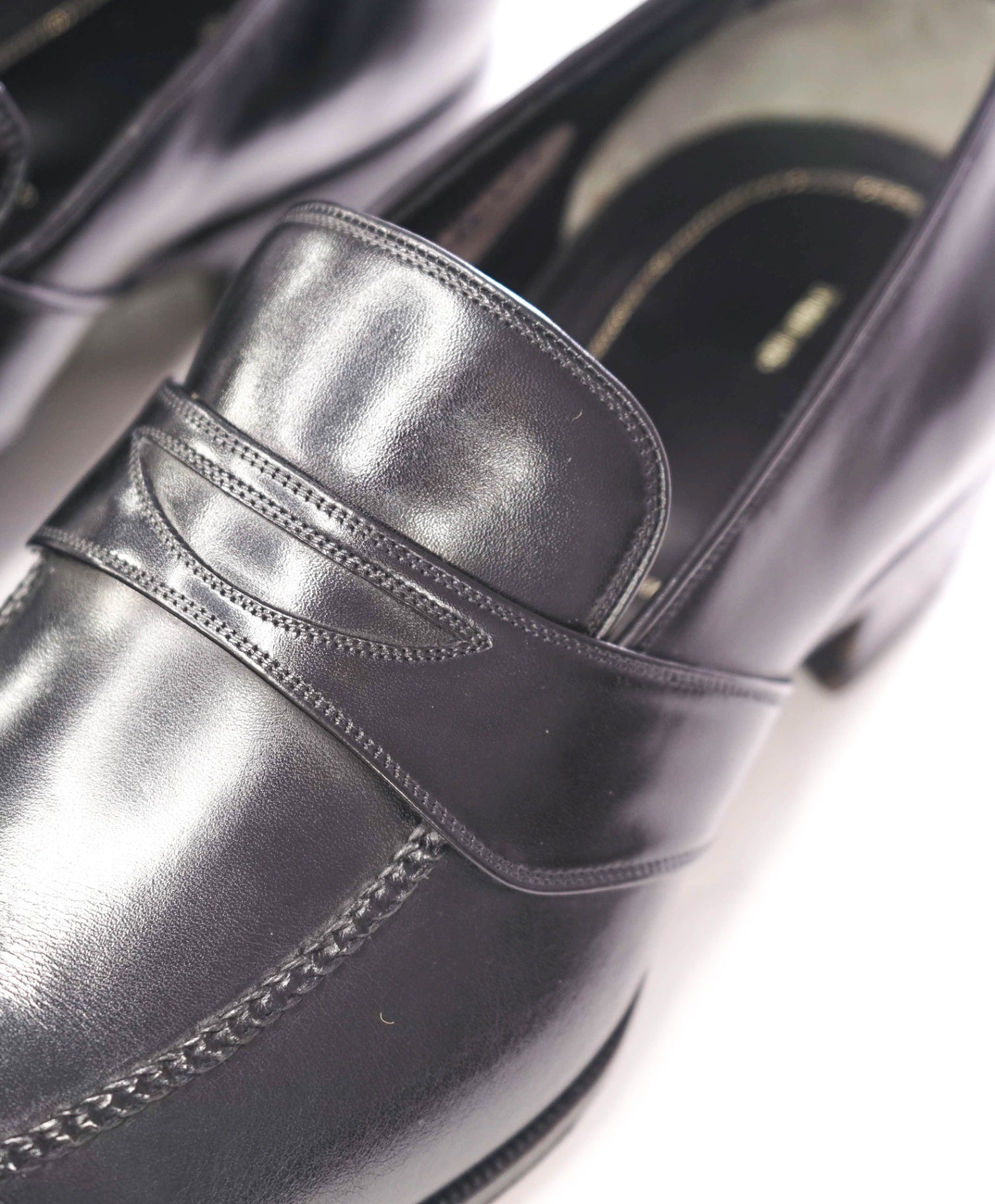 $1,790 TOM FORD - Black Leather Penny Loafers - US 8.5 EE (8TF)