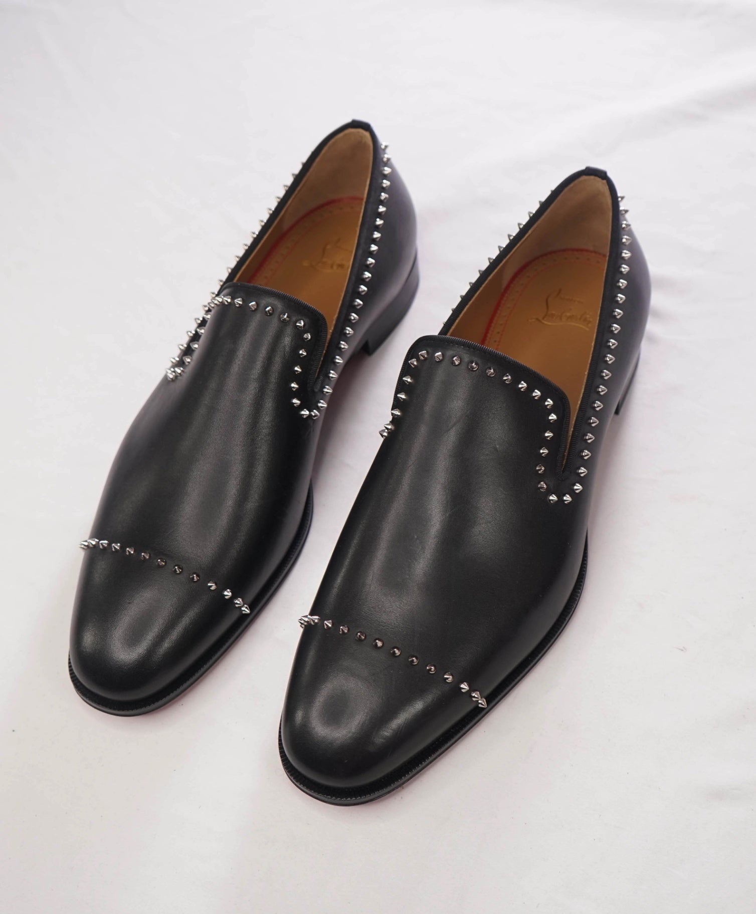 $1,200 CHRISTIAN LOUBOUTIN - *DANDY CLOO* Black Spike Loafers - US 11.5 (EU44.5)