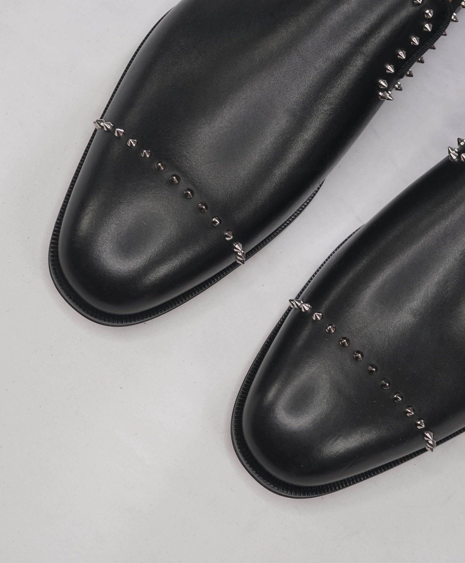 $1,200 CHRISTIAN LOUBOUTIN - *DANDY CLOO* Black Spike Loafers - US 11.5 (EU44.5)