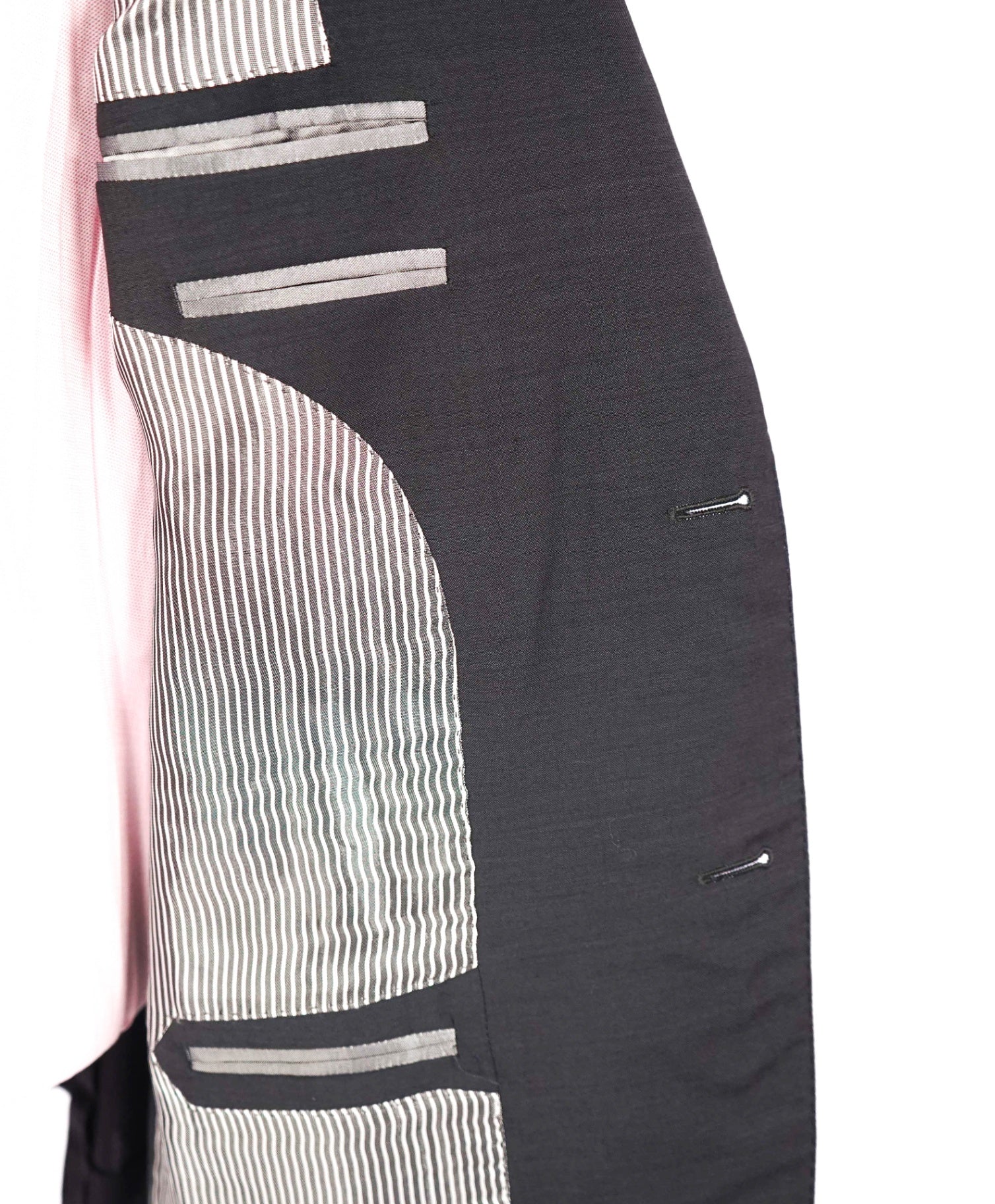 $1,595 CORNELIANI - Solid Gray Blazer Patch Pockets - 42L