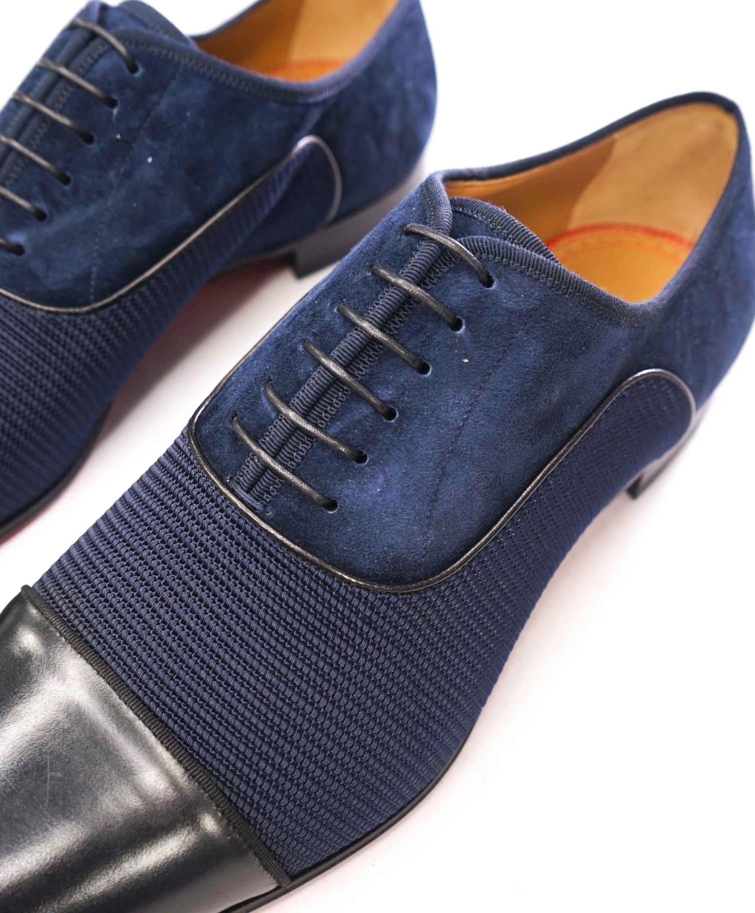 $1,050 CHRISTIAN LOUBOUTIN - *GREGGO* Suede Navy Oxfords - US 13 (46EU)