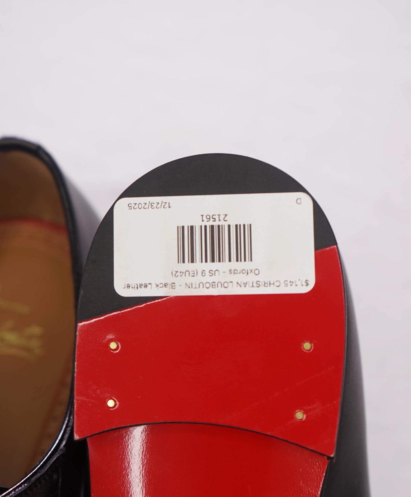 $1,145 CHRISTIAN LOUBOUTIN - *LAFITOCH* Black Oxfords - US 9 (EU42)