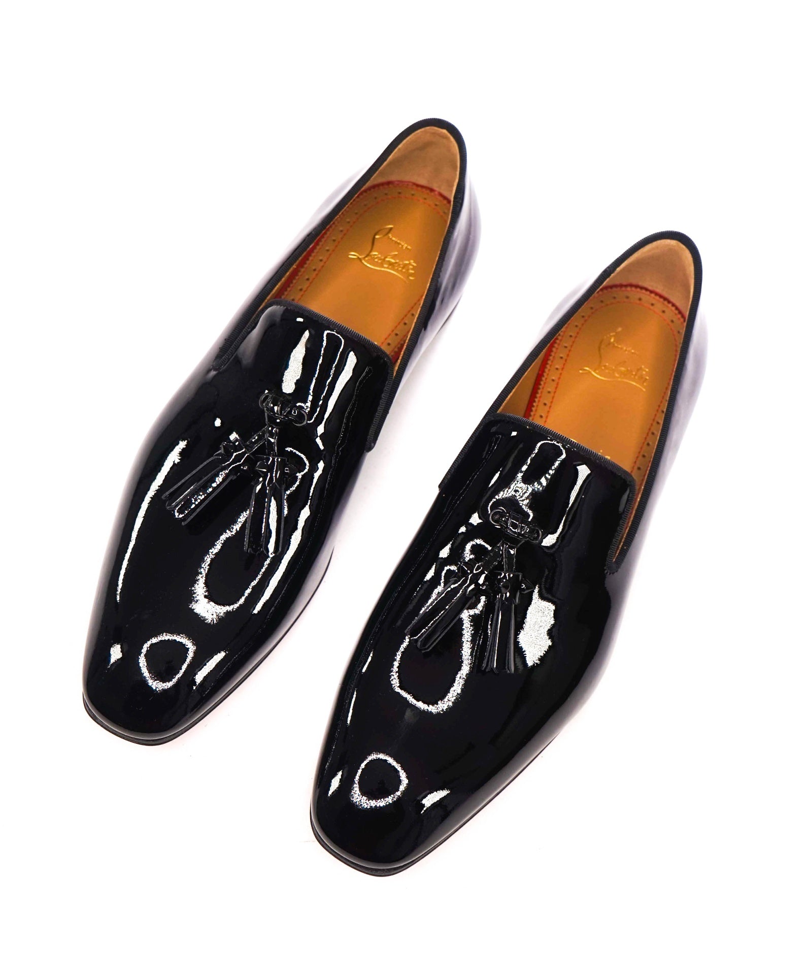 $1,050 CHRISTIAN LOUBOUTIN - *Dandelion* Patent Leather Spike Tassel Loafers - US 9 (42EU)