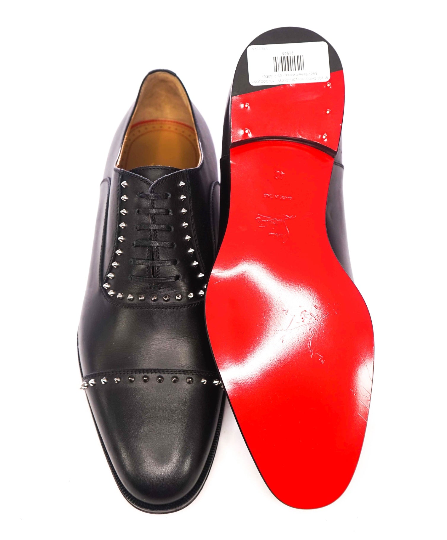 $1,200 CHRISTIAN LOUBOUTIN - *CLOOCLOO* Black Spike Oxfords - US 9 (42EU)